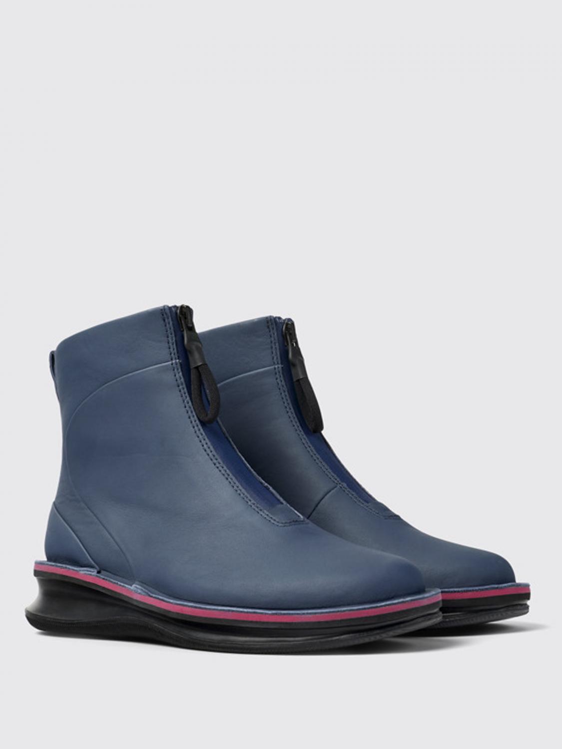 CAMPER STIVALI: Sitvaletto Rolling Michelin Camper in pelle, Blue - Img 2
