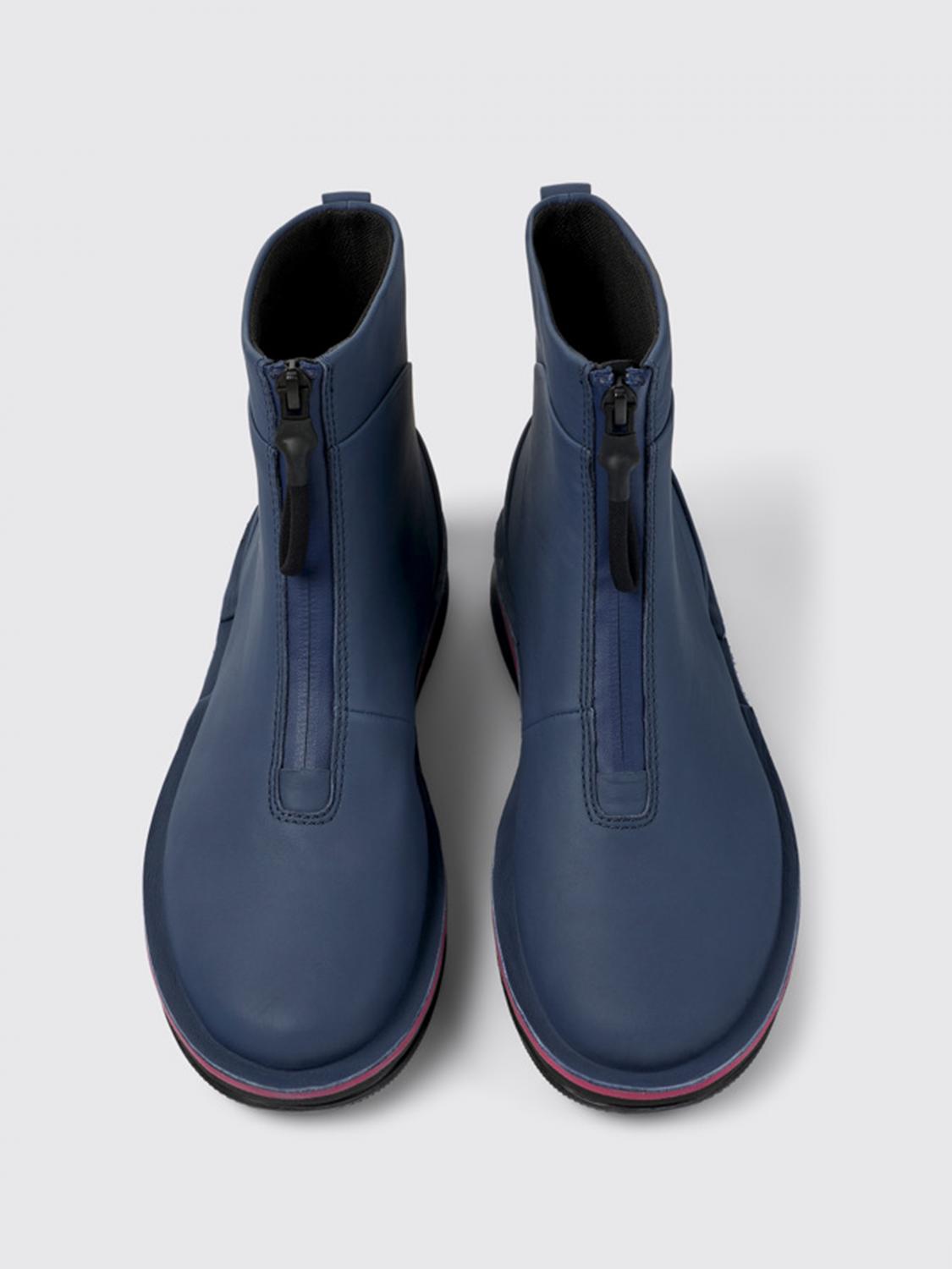 CAMPER STIVALI: Sitvaletto Rolling Michelin Camper in pelle, Blue - Img 3