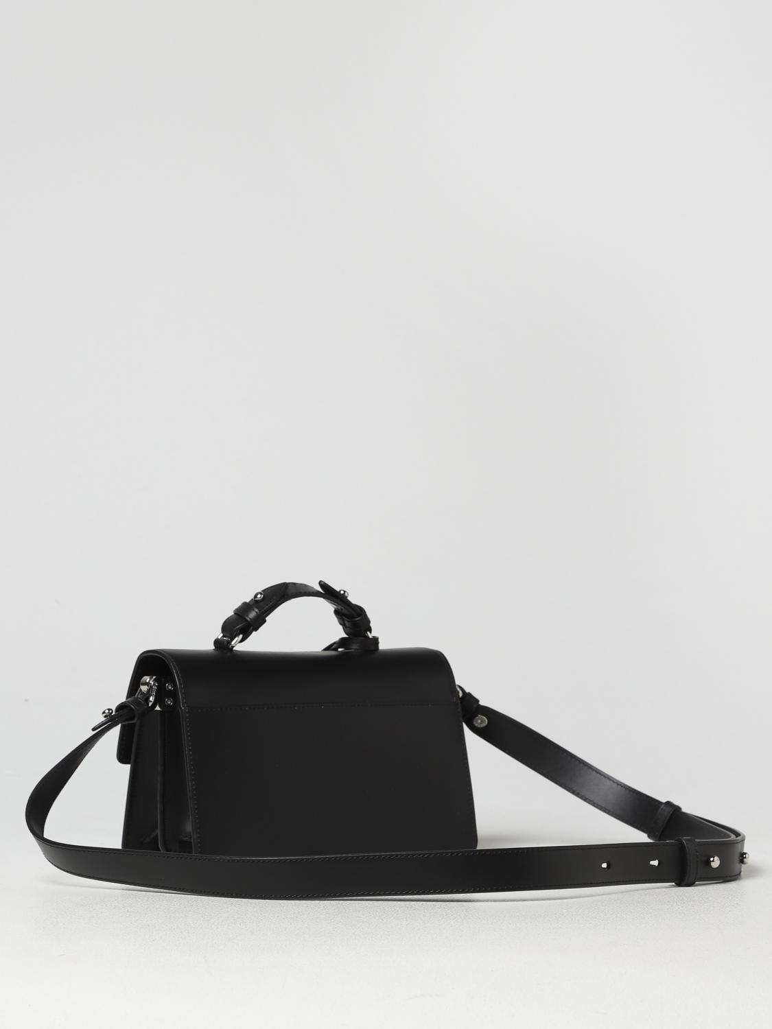 ぽん KENZO: Rue Vivienne leather bag with embossed logo - Black | Kenzo