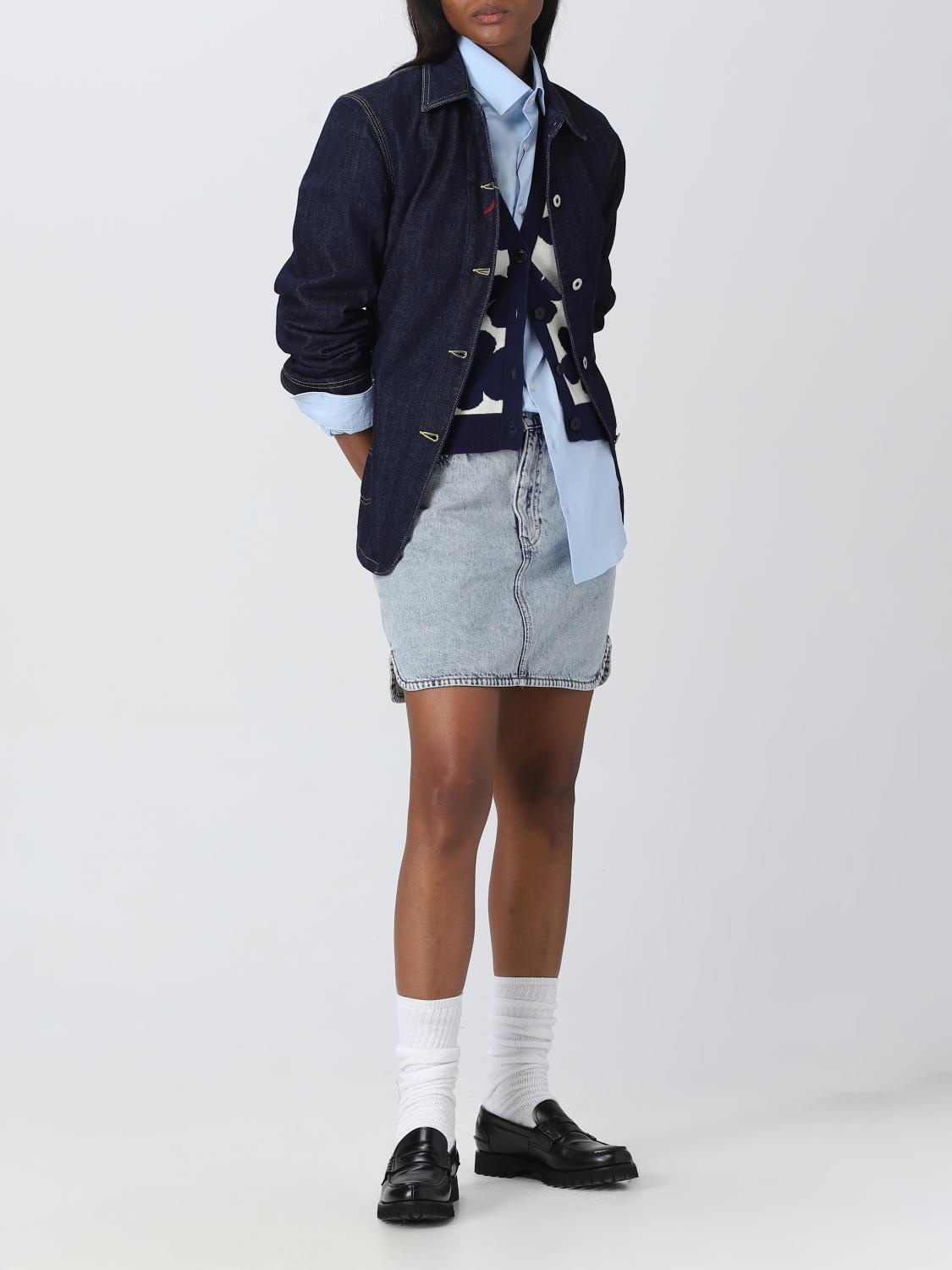 Kenzo Rue Vivienne denim blazer - Blue | FD62DV2436B1 | GIGLIO.COM