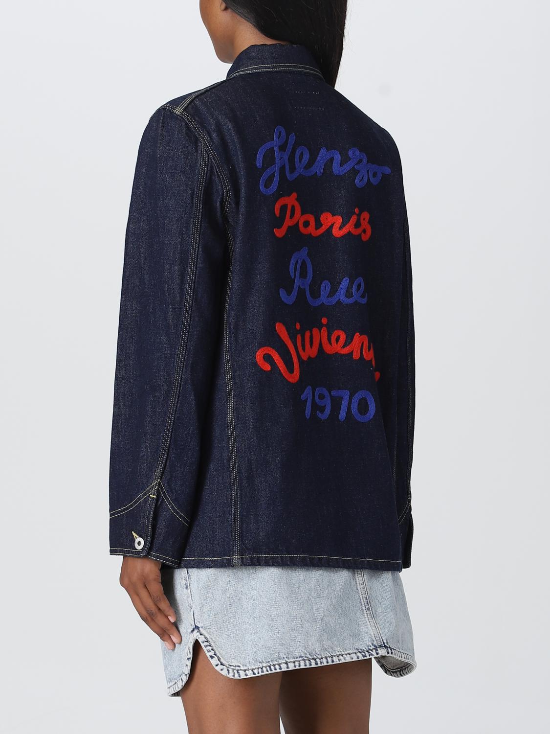 Kenzo Rue Vivienne denim blazer - Blue | FD62DV2436B1 | GIGLIO.COM