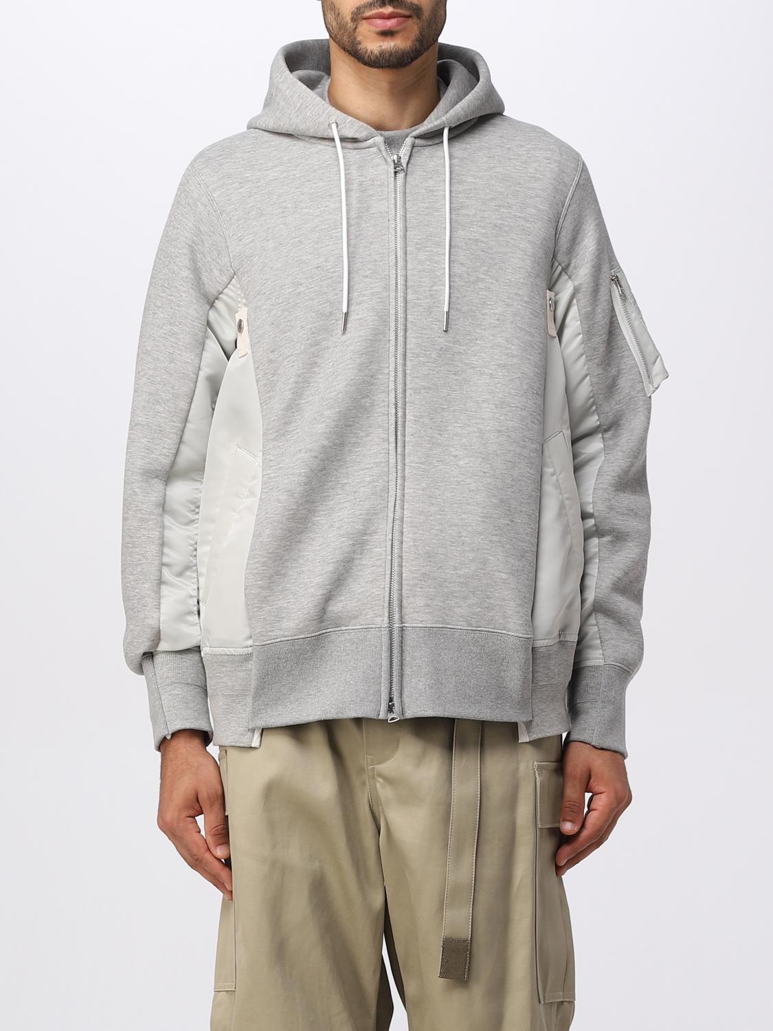 SACAI SUDADERA: Sudadera hombre Sacai, Gris - Img 1
