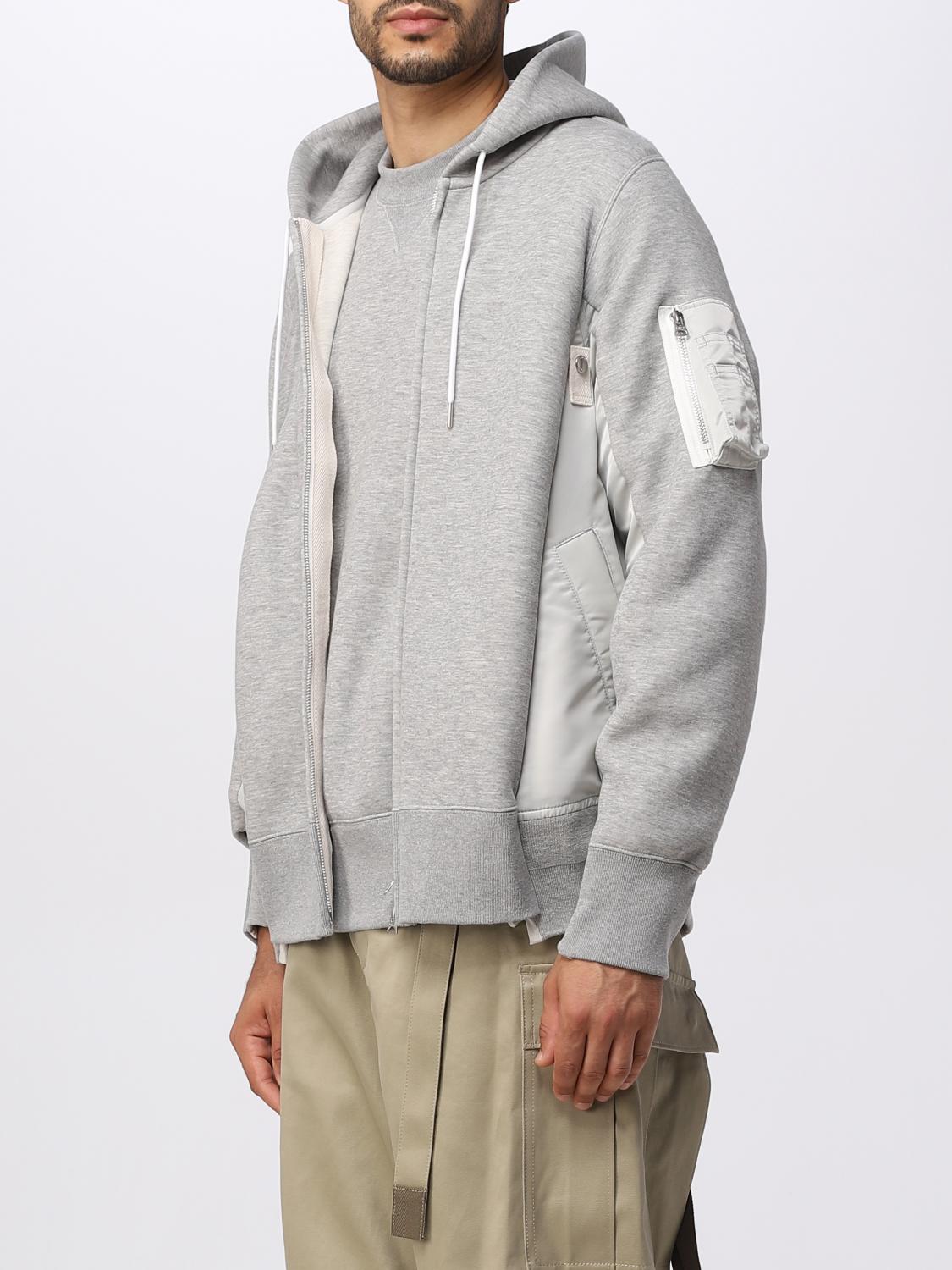 SACAI SUDADERA: Sudadera hombre Sacai, Gris - Img 4