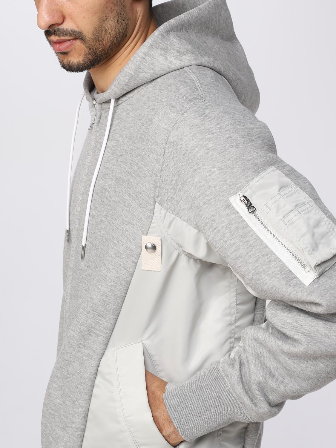 SACAI SUDADERA: Sudadera hombre Sacai, Gris - Img 5