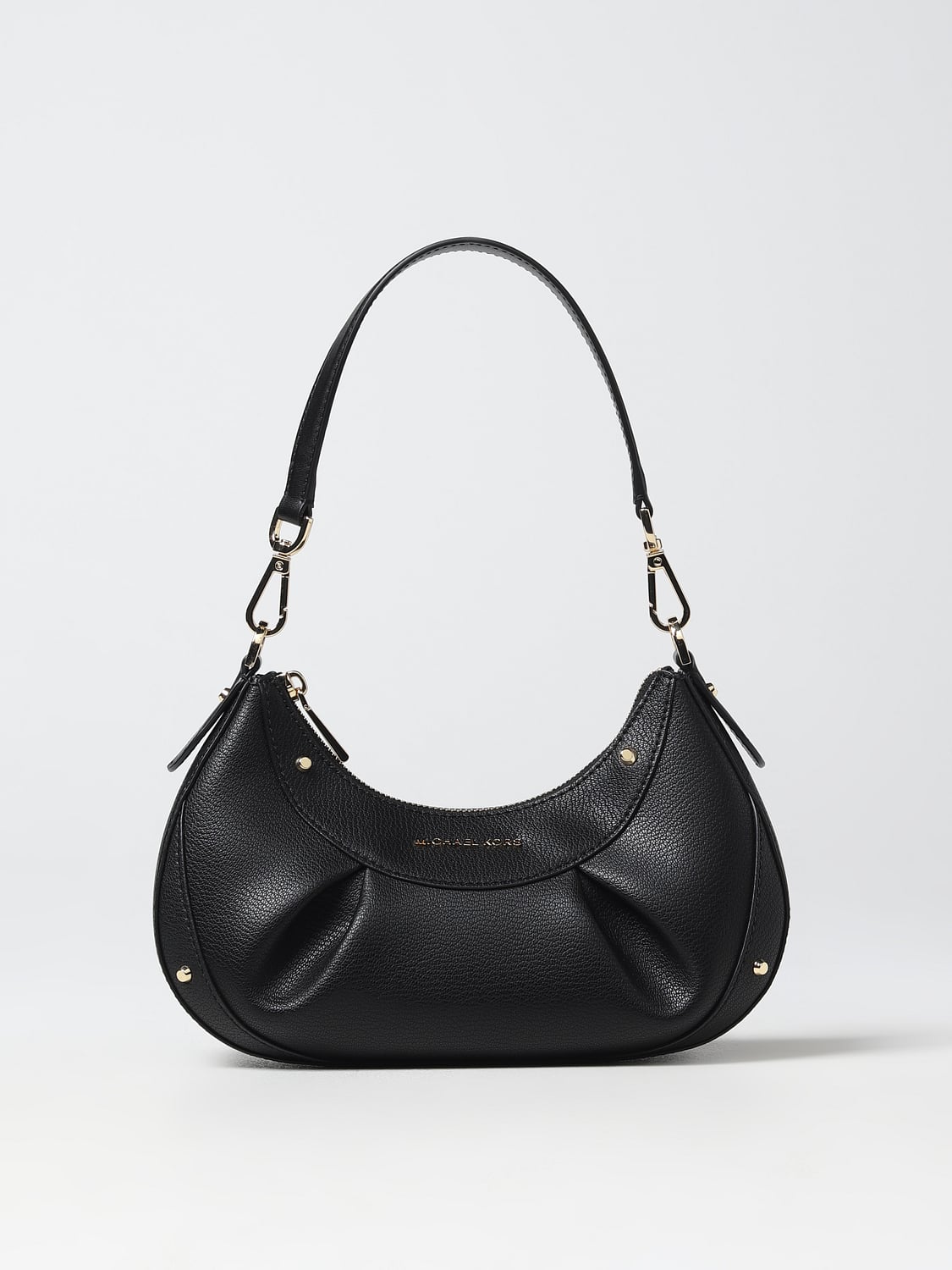 MICHAEL KORS BORSA A SPALLA: Borsa Enzo Michael Kors in pelle, Nero - Img 1