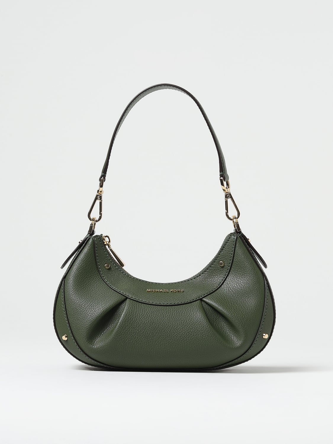 MICHAEL KORS BORSA A SPALLA: Borsa Enzo Michael Kors in pelle, Verde - Img 1