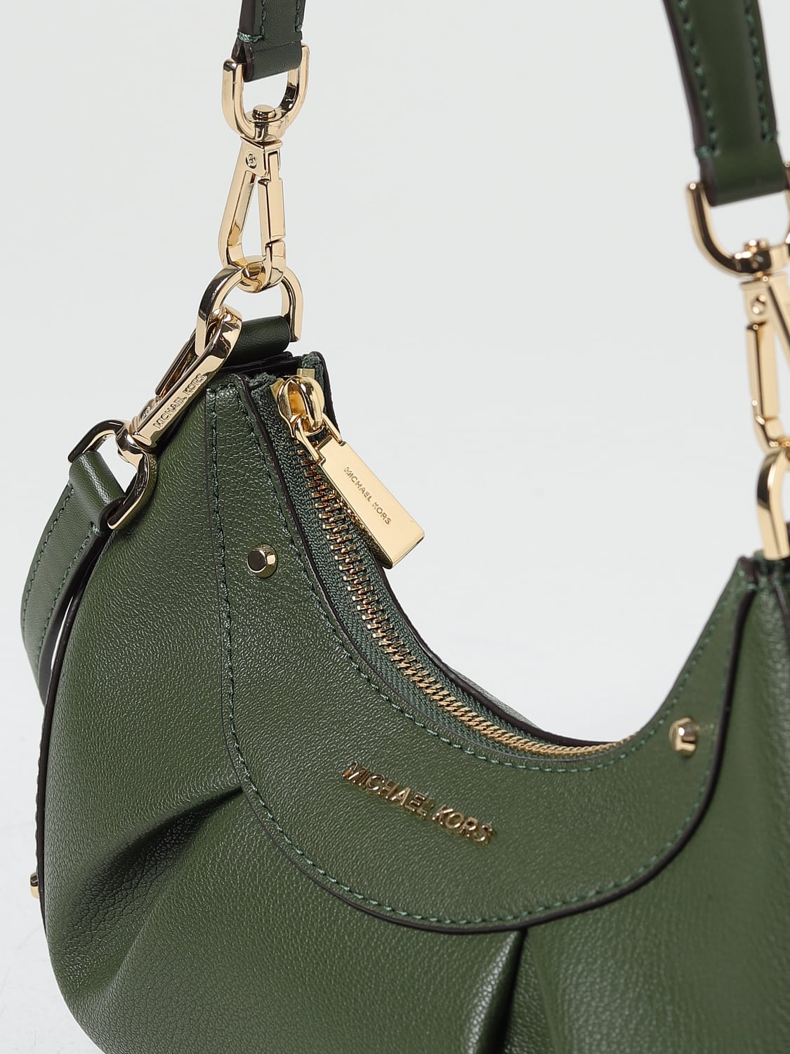 MICHAEL KORS BORSA A SPALLA: Borsa Enzo Michael Kors in pelle, Verde - Img 3