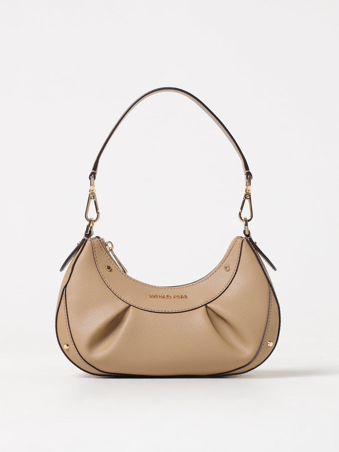 MICHAEL KORS BORSA A SPALLA: Borsa Enzo Michael Kors in pelle, Marrone - Img 1
