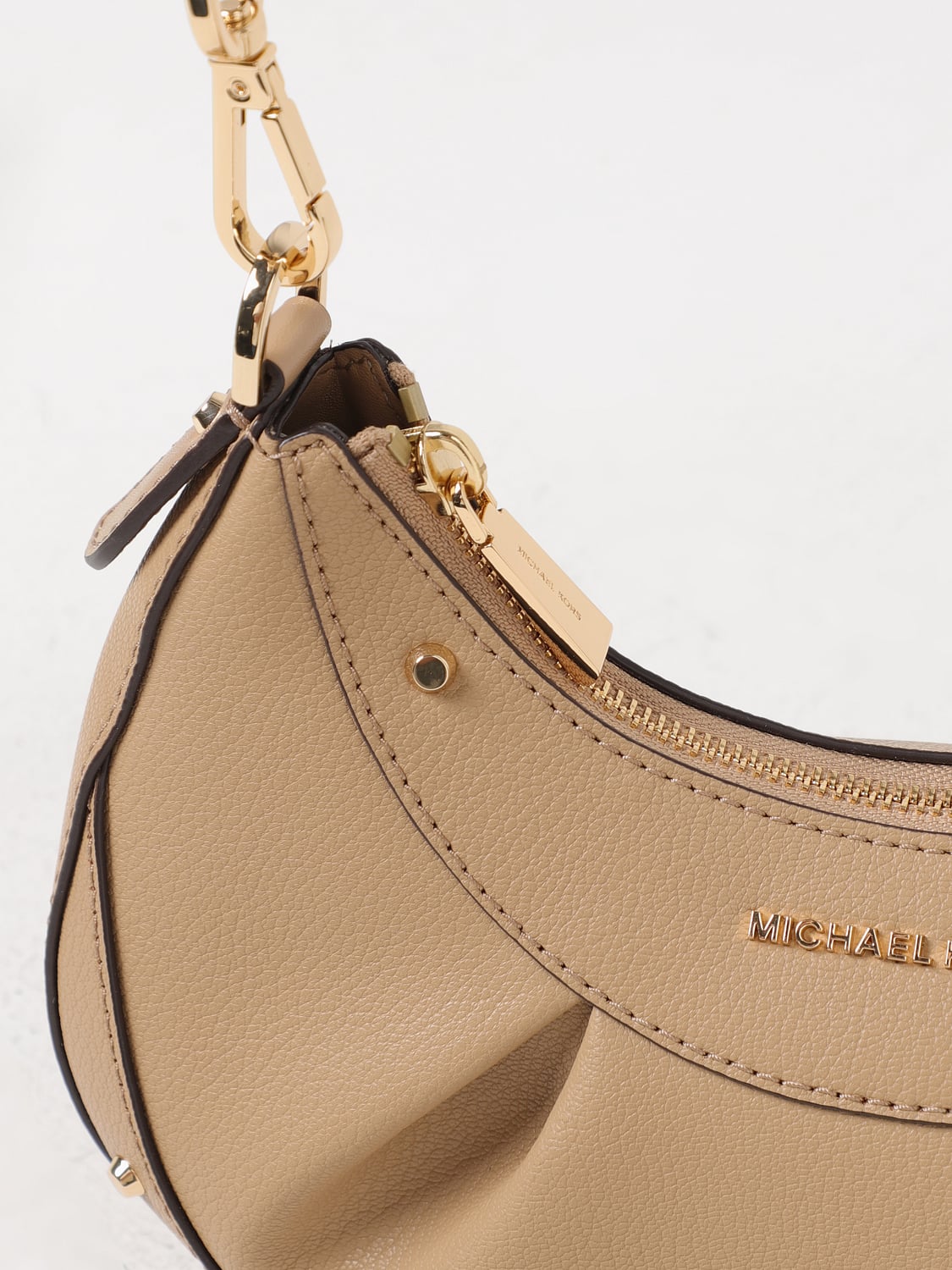 MICHAEL KORS BORSA A SPALLA: Borsa Enzo Michael Kors in pelle, Marrone - Img 3