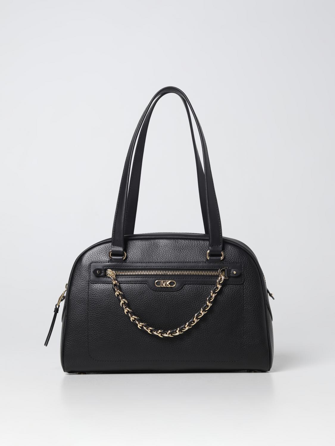 MICHAEL KORS BORSA A SPALLA: Borsa Williamsburg Michael Kors in pelle a grana, Nero - Img 1