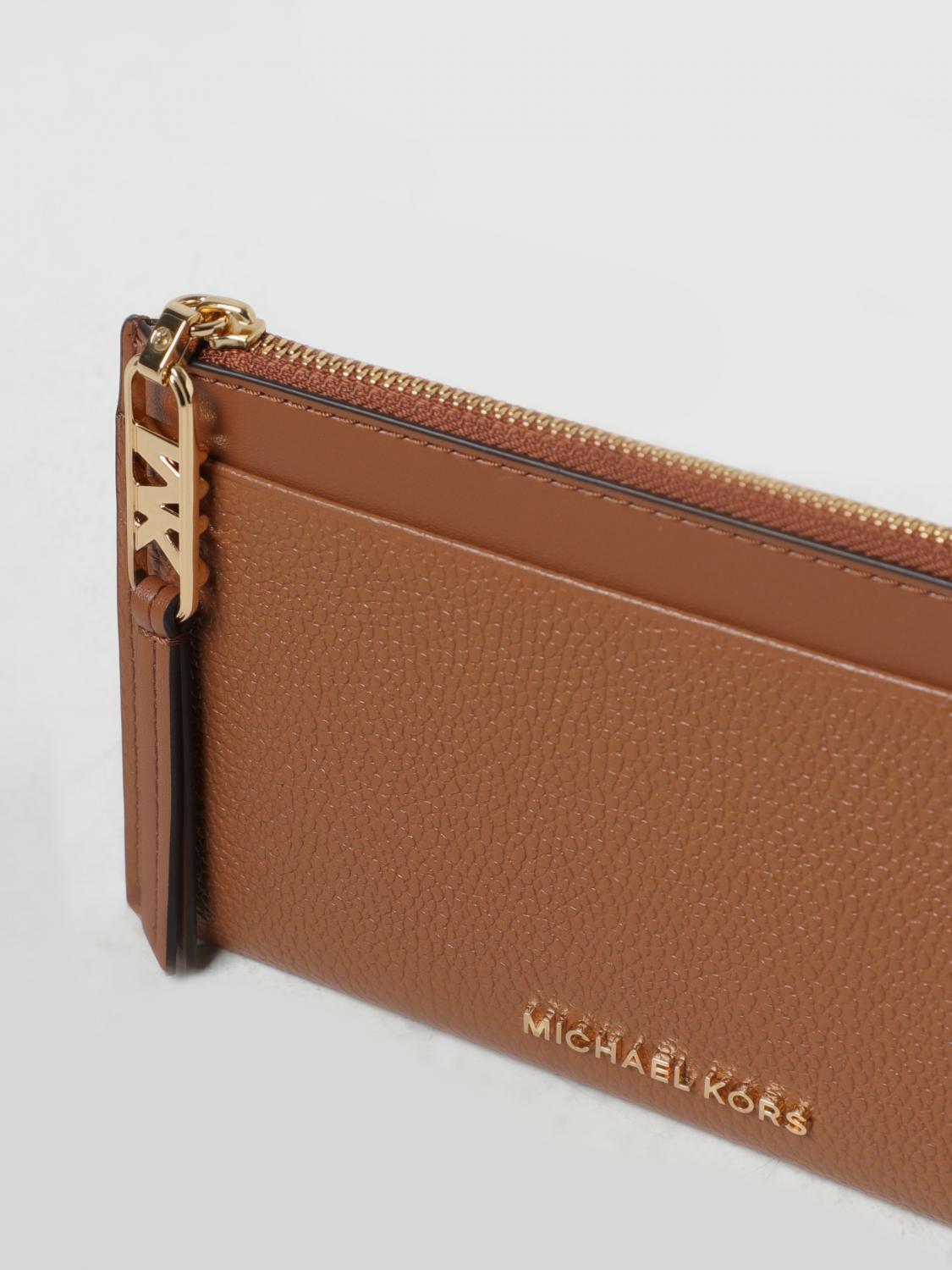 MICHAEL KORS WALLET: Michael Kors Empire credit card holder in leather, Brown - Img 3