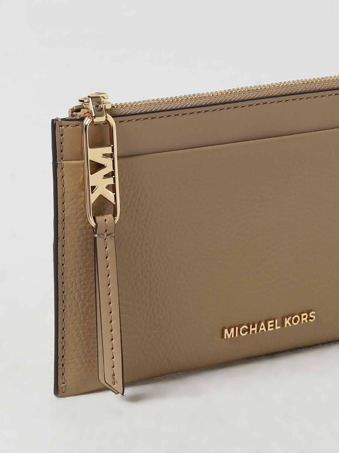 MICHAEL KORS WALLET: Michael Kors Empire credit card holder in leather, Camel - Img 3
