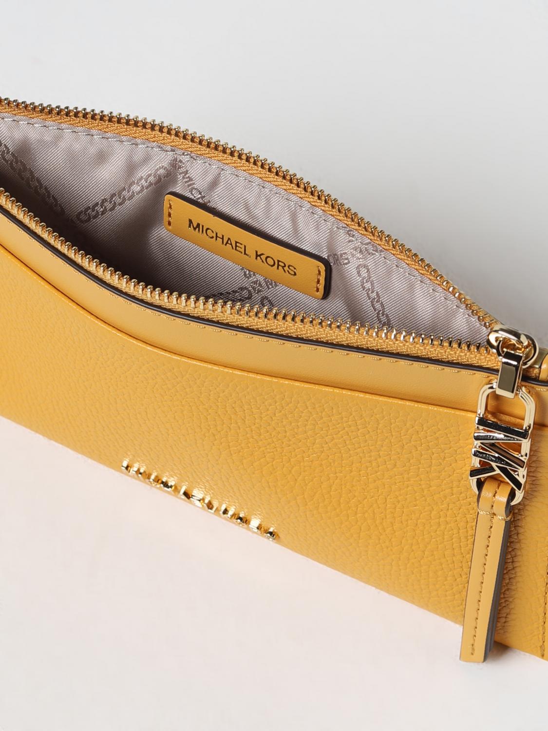 MICHAEL KORS WALLET: Michael Kors Empire credit card holder in leather, Gold - Img 3