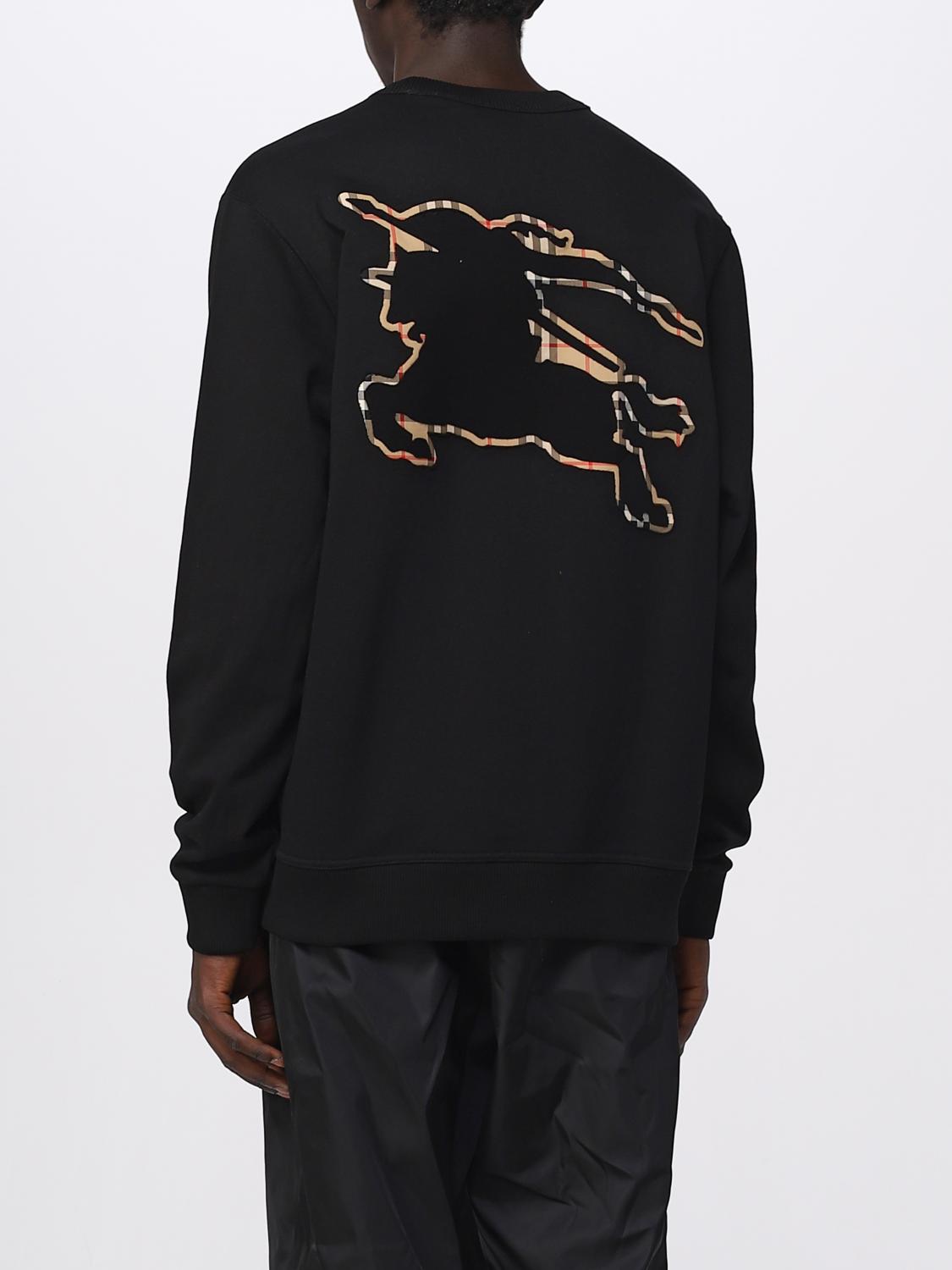 BURBERRY SWEATSHIRT: Burberry cotton sweatshirt with Equestrian Knight Design, Black - Img 3