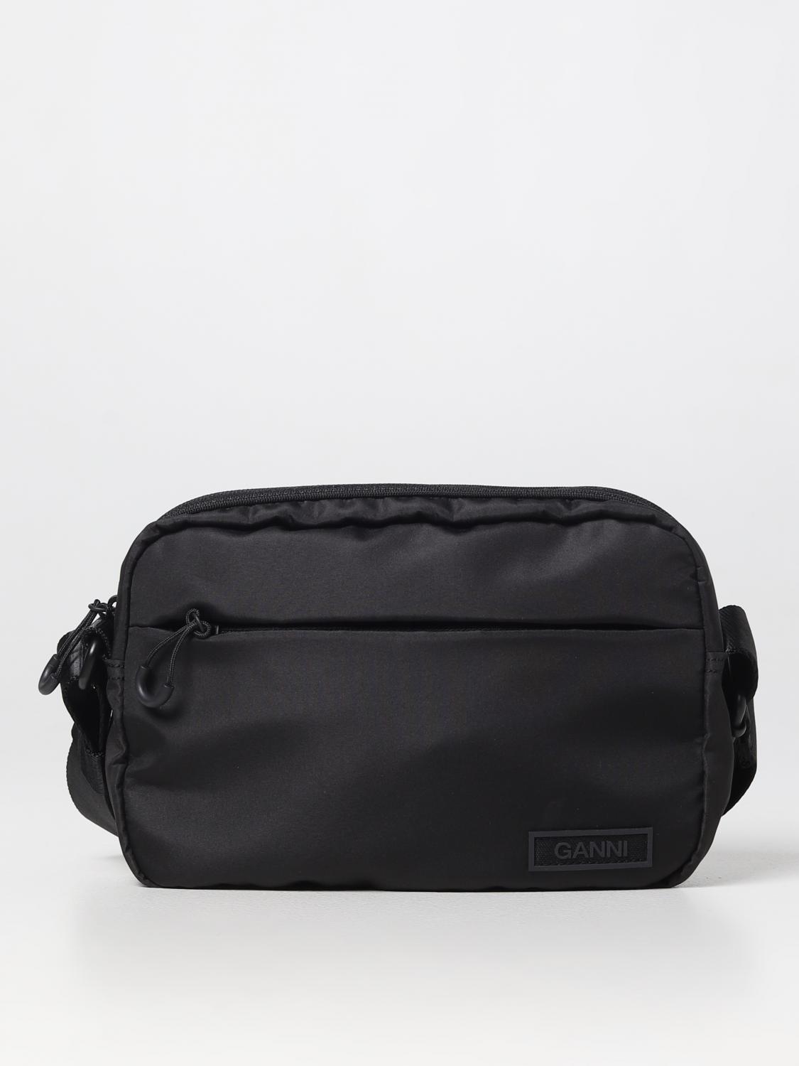 GANNI BORSA MINI: Borsa Ganni in nylon riciclato, Nero - Img 1