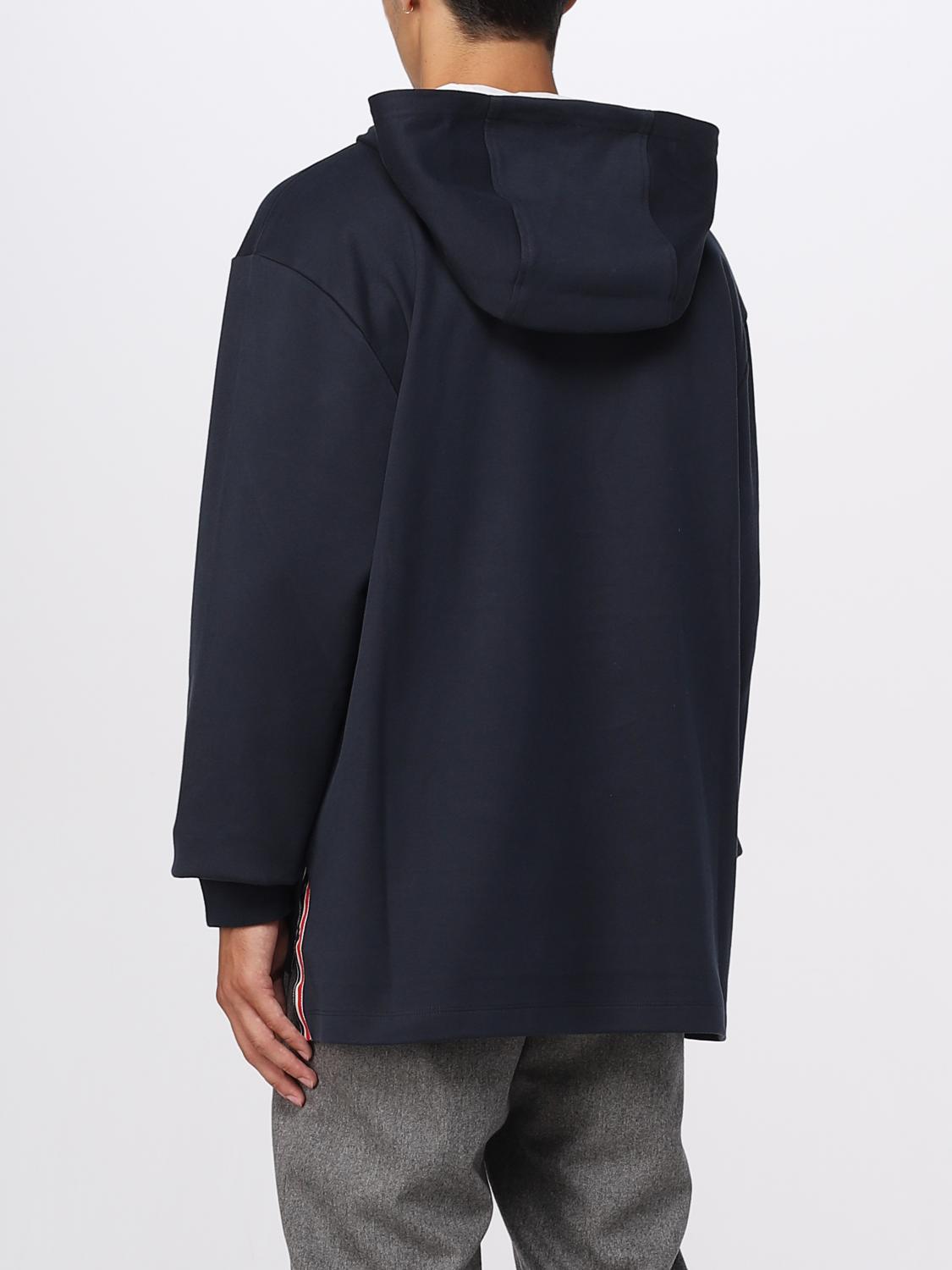 THOM BROWNE SWEATSHIRT: Thom Browne sweatshirt in cotton blend, Blue - Img 3