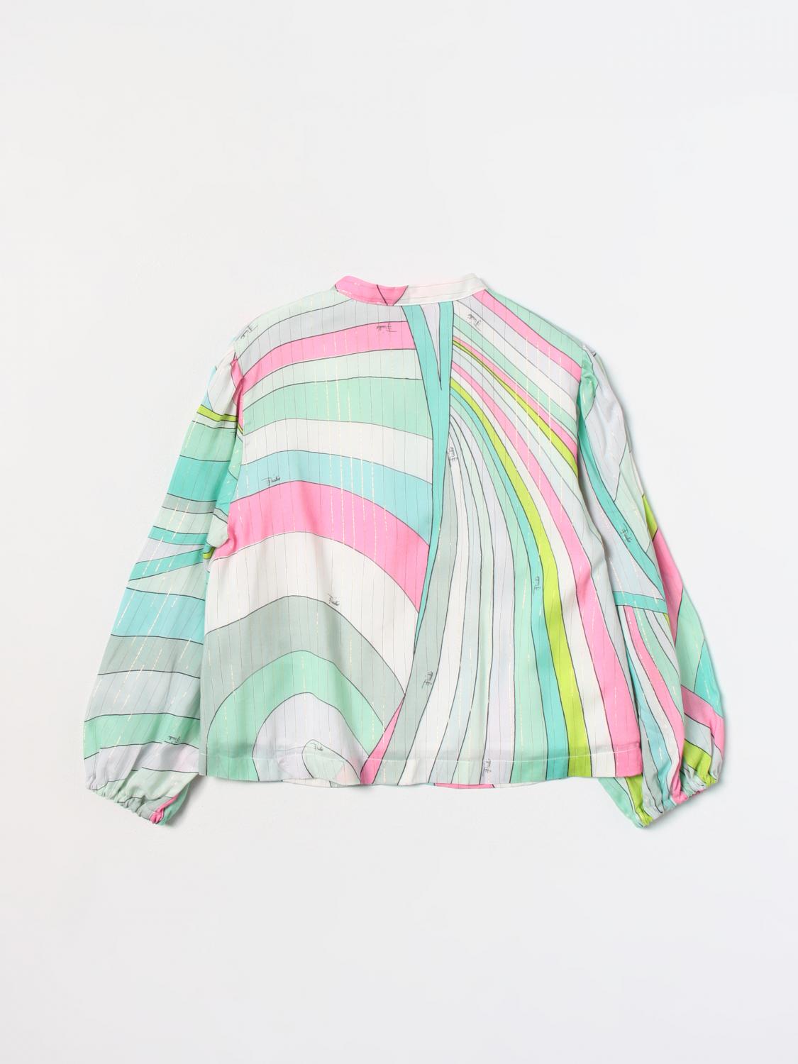 PUCCI CAMISA: Camisa niños Pucci Junior, Azul Claro - Img 2