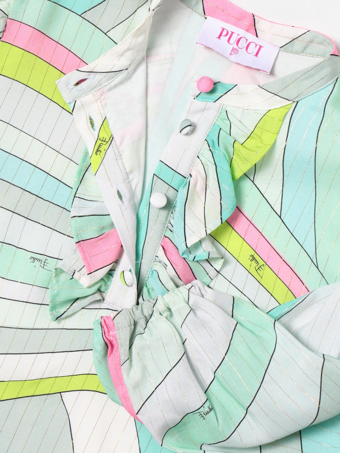 PUCCI CAMISA: Camisa niños Pucci Junior, Azul Claro - Img 3