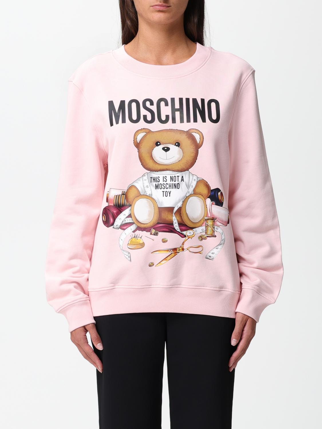 MOSCHINO COUTURE: Pull femme Rose Sweat-Shirt Moschino Couture