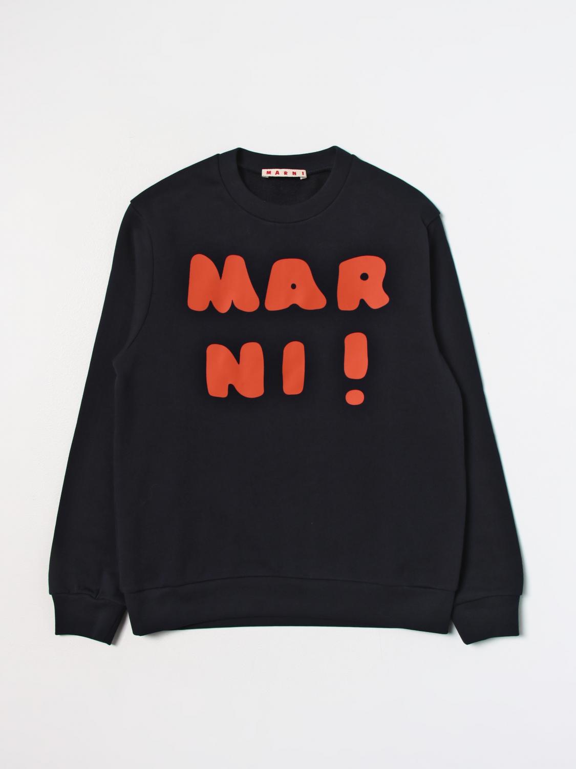 MARNI SWEATER: Marni sweatshirt in cotton, Blue - Img 1