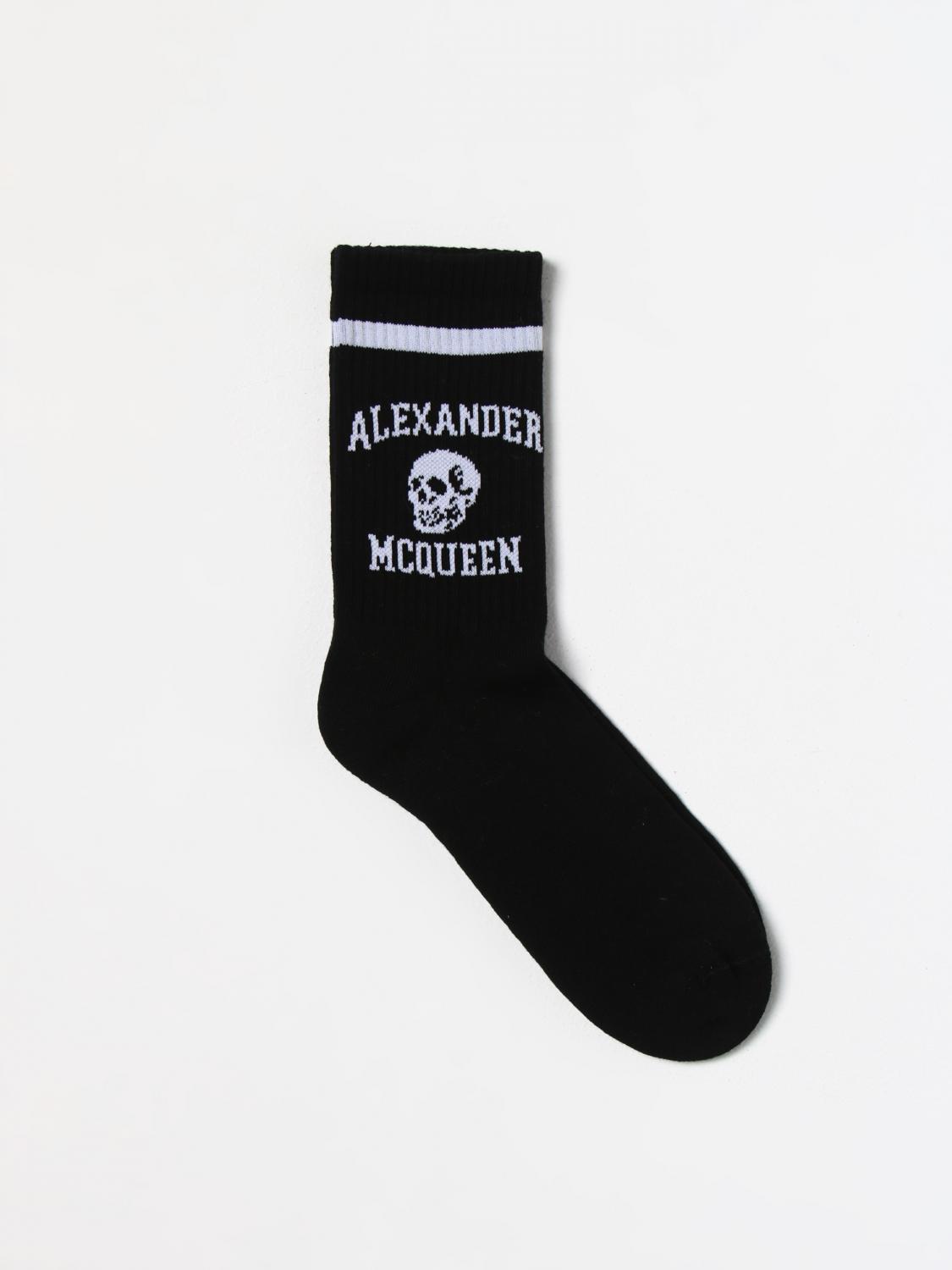 MCQUEEN ソックス: ソックス メンズ McQueen, ブラック - Img 1