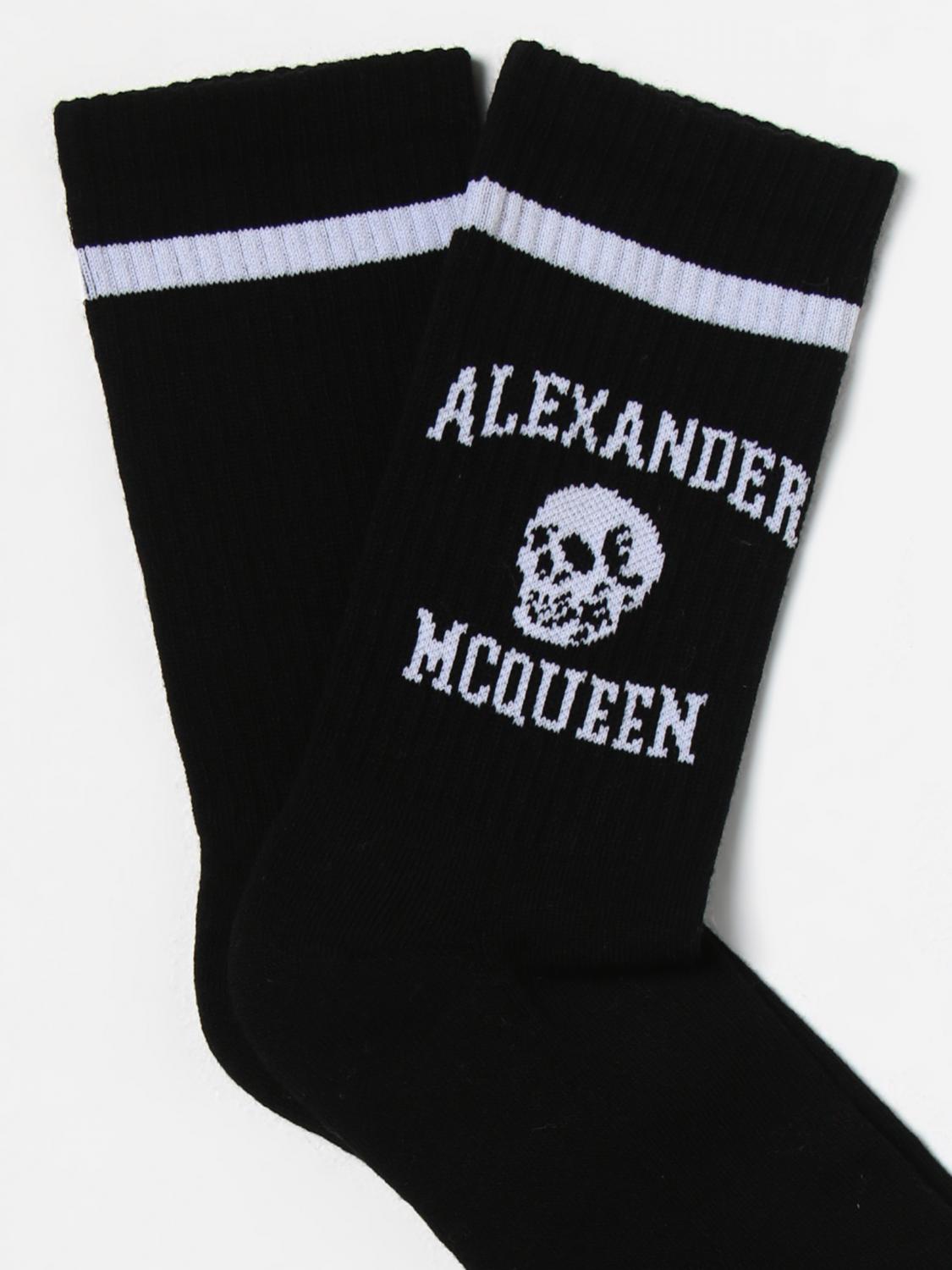 MCQUEEN ソックス: ソックス メンズ McQueen, ブラック - Img 2