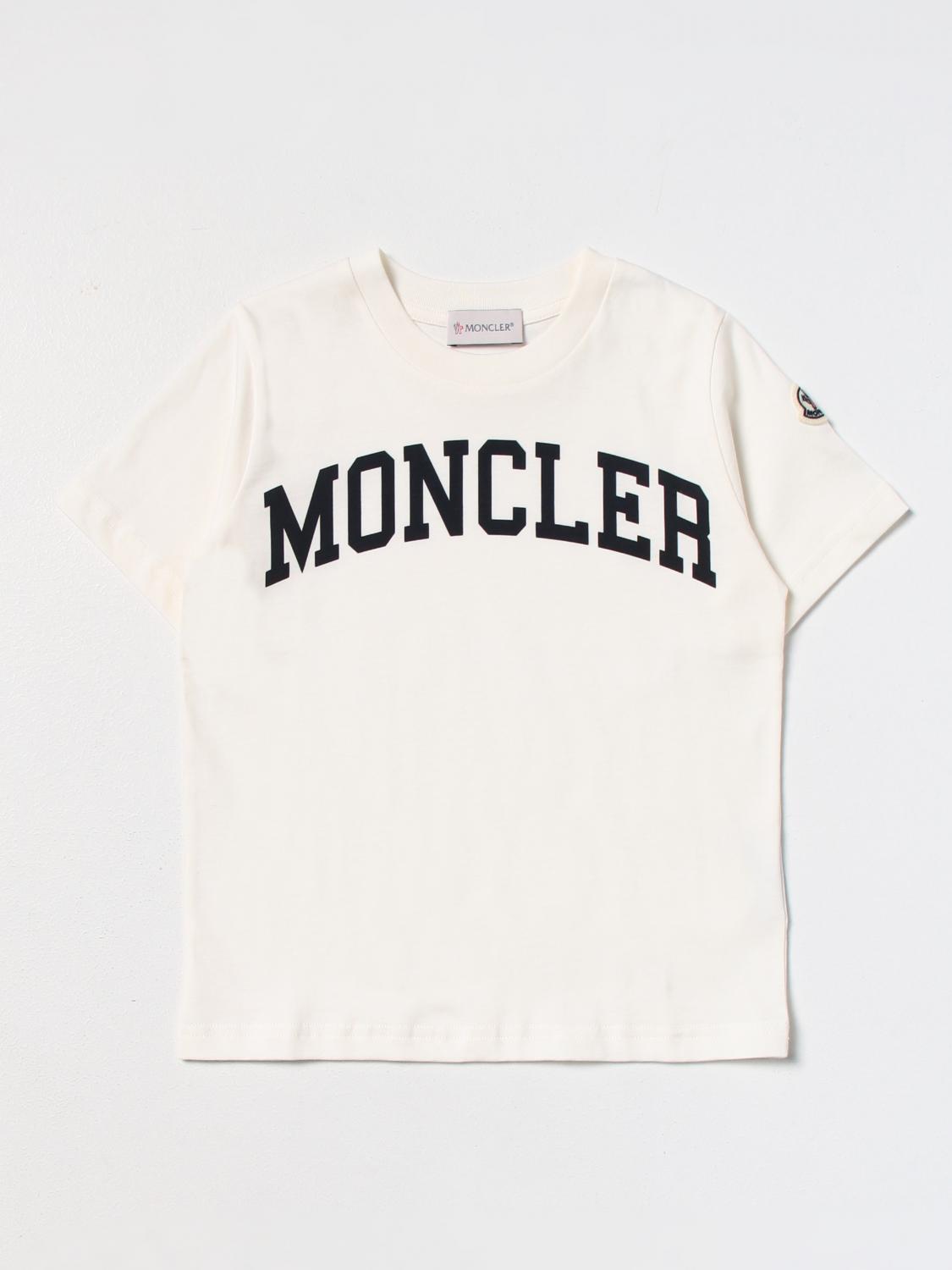 MONCLER T-SHIRT: T-shirt enfant Moncler, Crème - Img 1