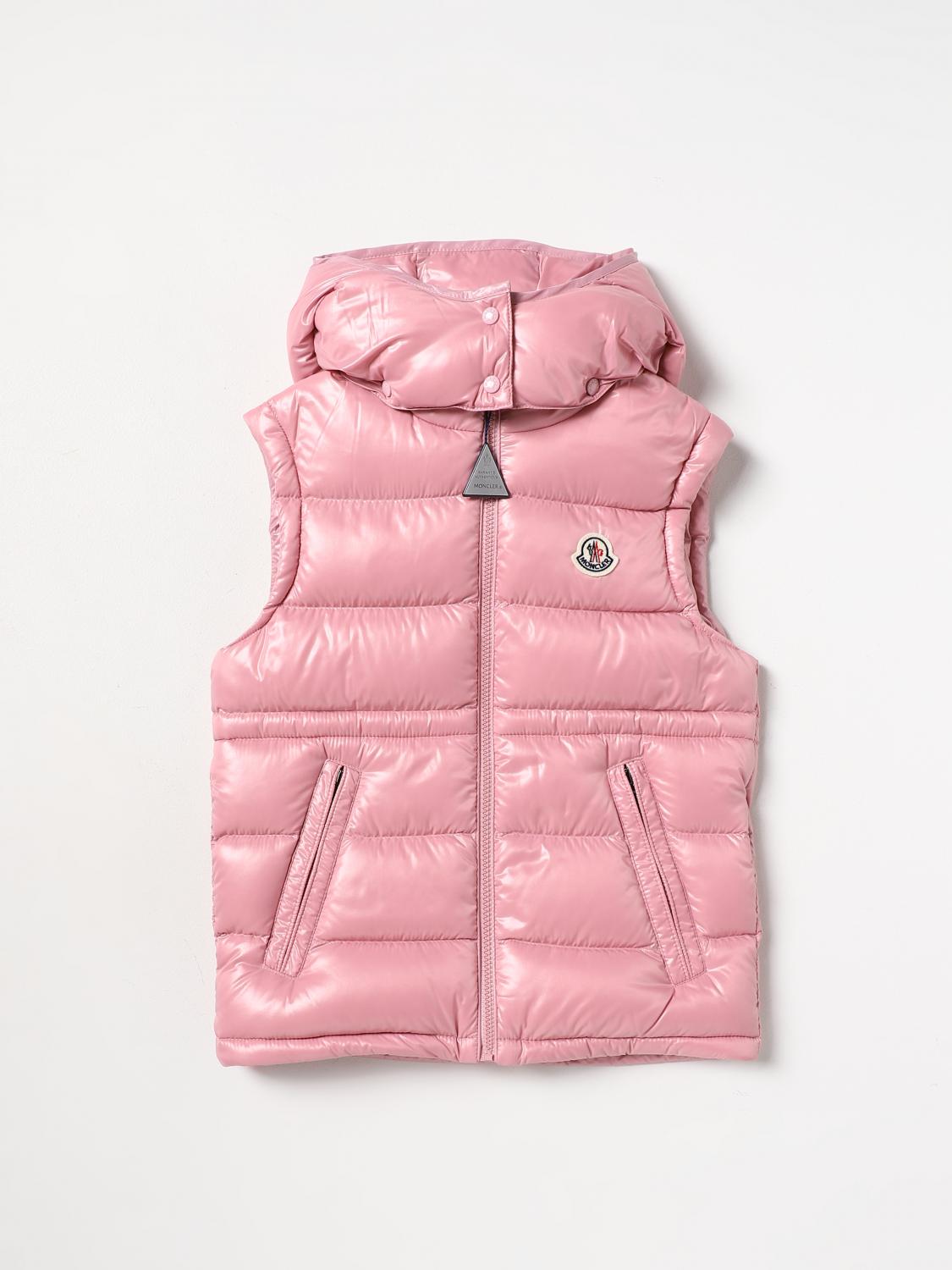 MONCLER VESTCOAT: Moncler vest in nylon, Pink - Img 1