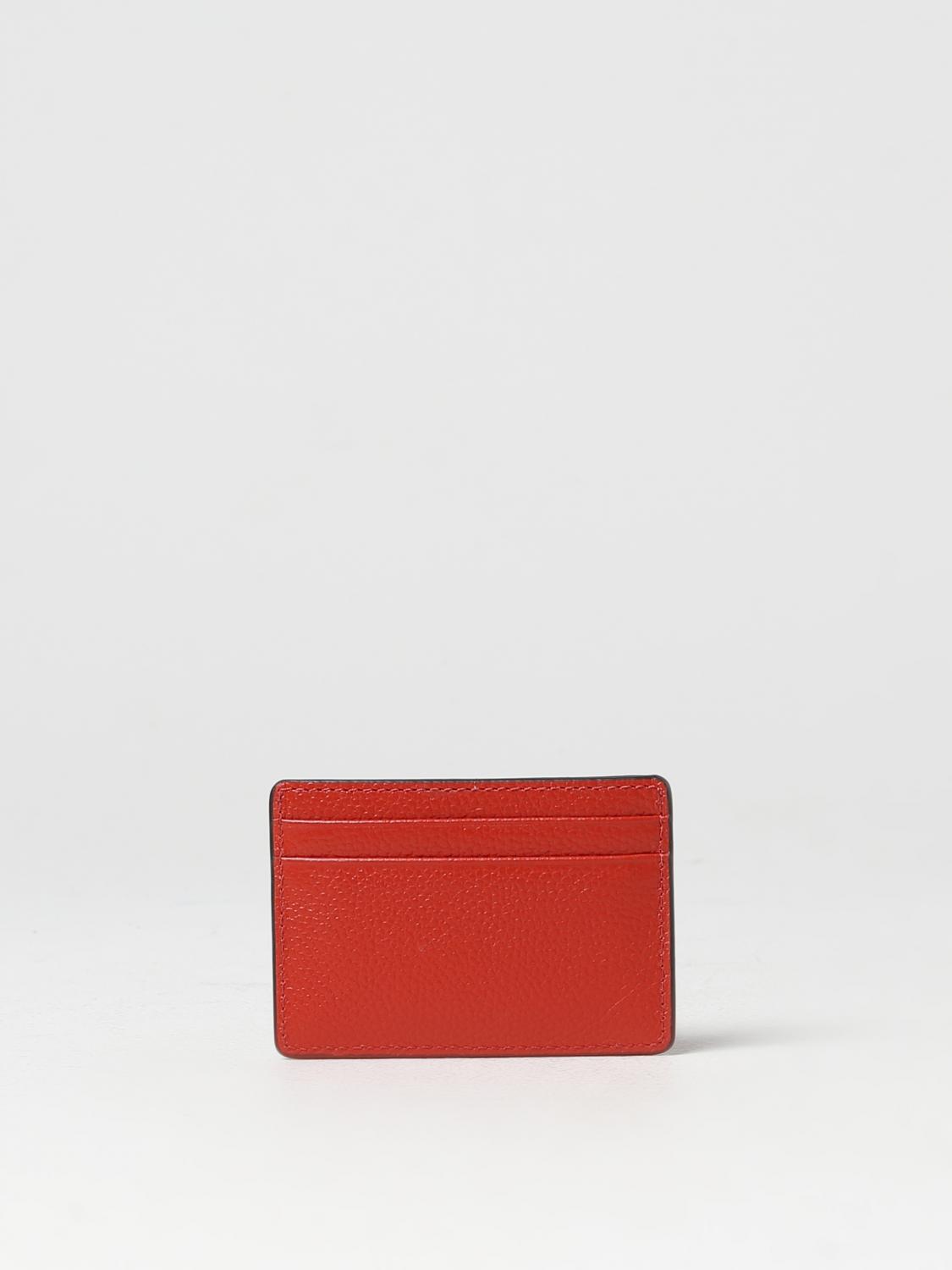 MICHAEL KORS WALLET: Michael Kors credit card holder in micro grained leather, Clay Color - Img 2