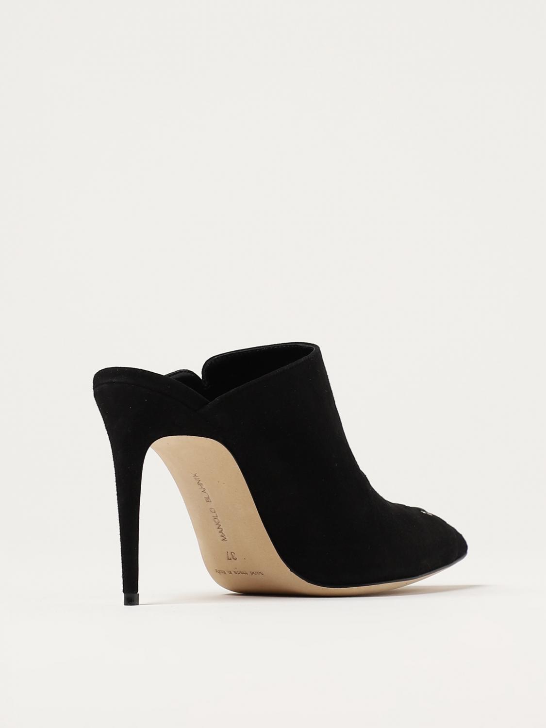 Manolo Blahnik Dobre mules in suede - Black | 2231353 | GIGLIO.COM