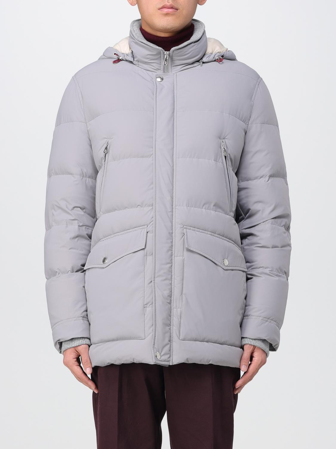 BRUNELLO CUCINELLI GIACCA: Piumino Brunello Cucinelli in nylon trapuntato, Grigio - Img 1
