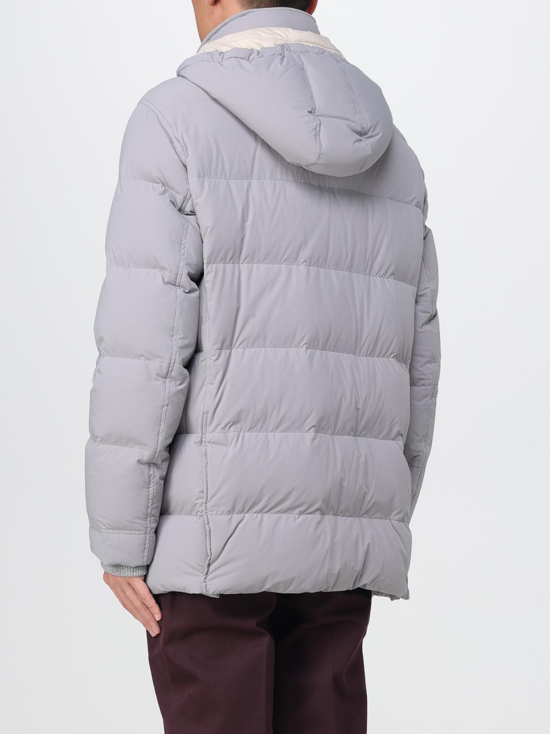 BRUNELLO CUCINELLI GIACCA: Piumino Brunello Cucinelli in nylon trapuntato, Grigio - Img 3