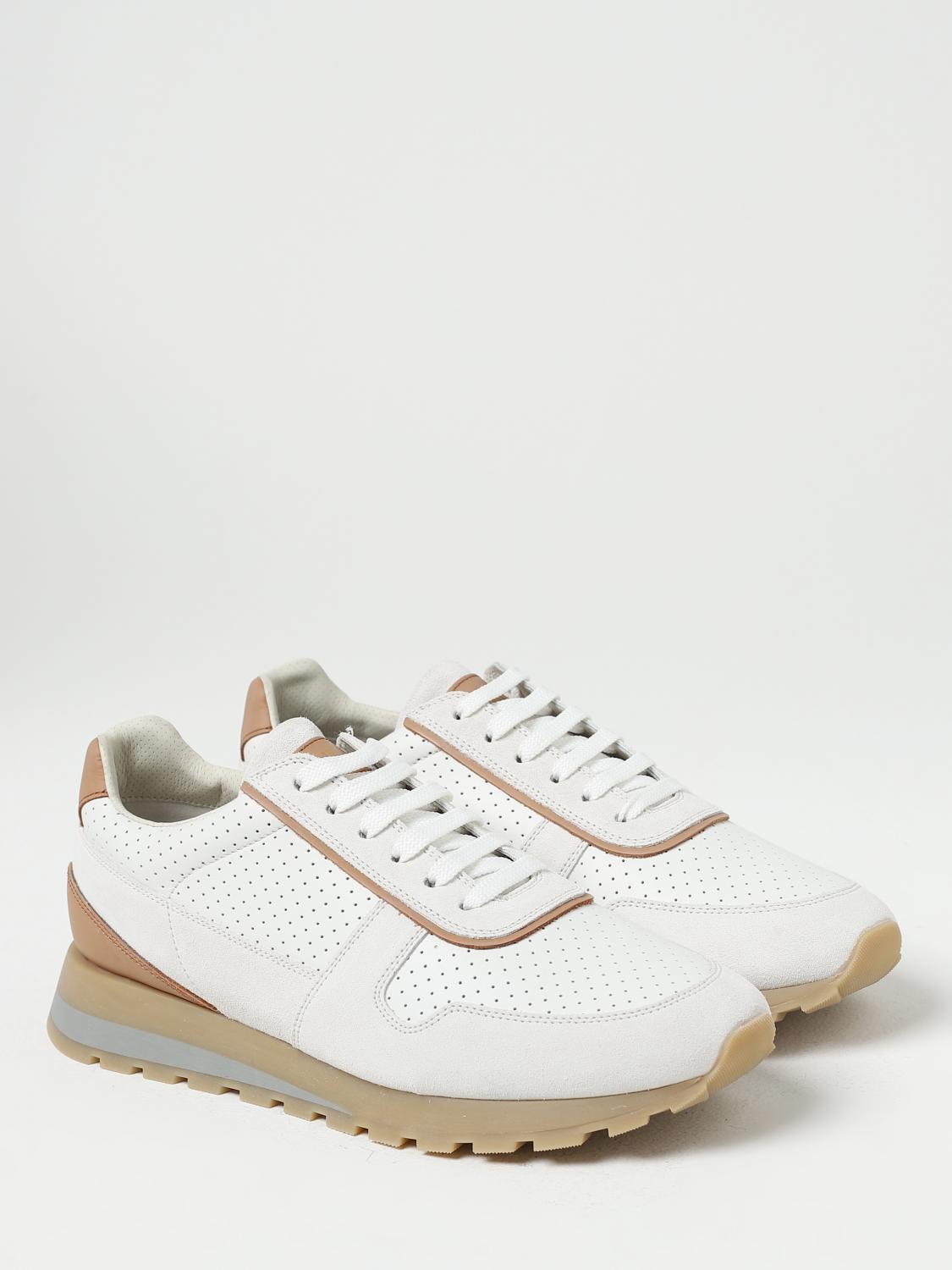 BRUNELLO CUCINELLI SNEAKERS: Sneakers Brunello Cucinelli in pelle traforata, Bianco - Img 2