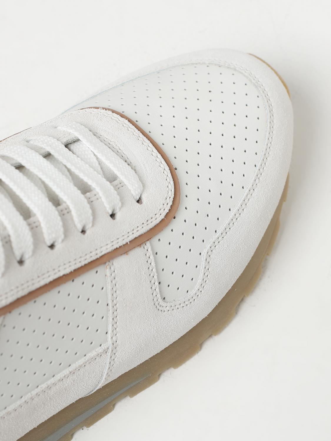 BRUNELLO CUCINELLI SNEAKERS: Sneakers Brunello Cucinelli in pelle traforata, Bianco - Img 4