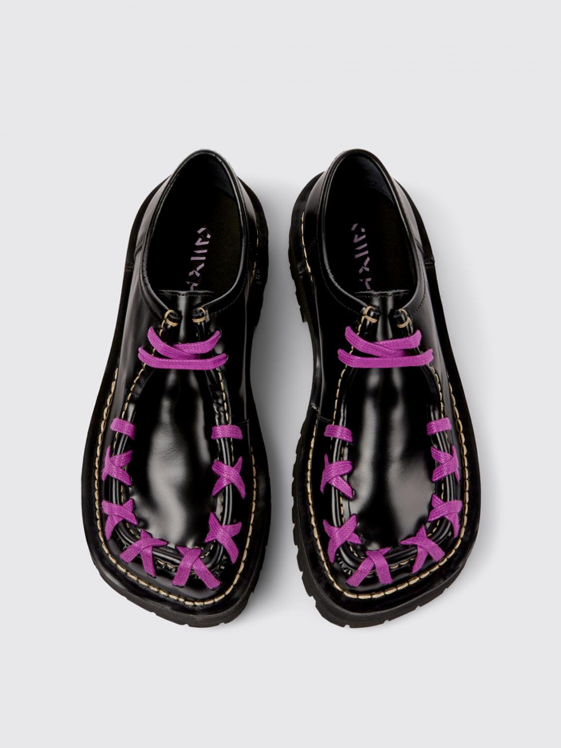 CAMPERLAB SCARPE STRINGATE: Stringata Eki CamperLab in pelle, Nero - Img 3