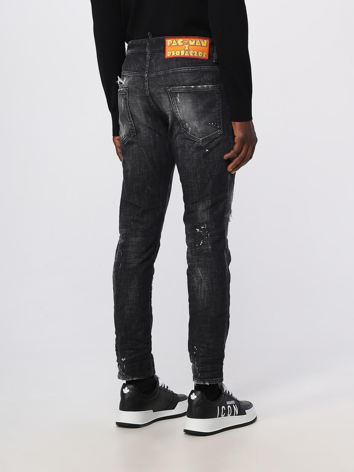 Dsquared2 Pac-Man™ x jeans in used denim - Black | S71LB1333S30357