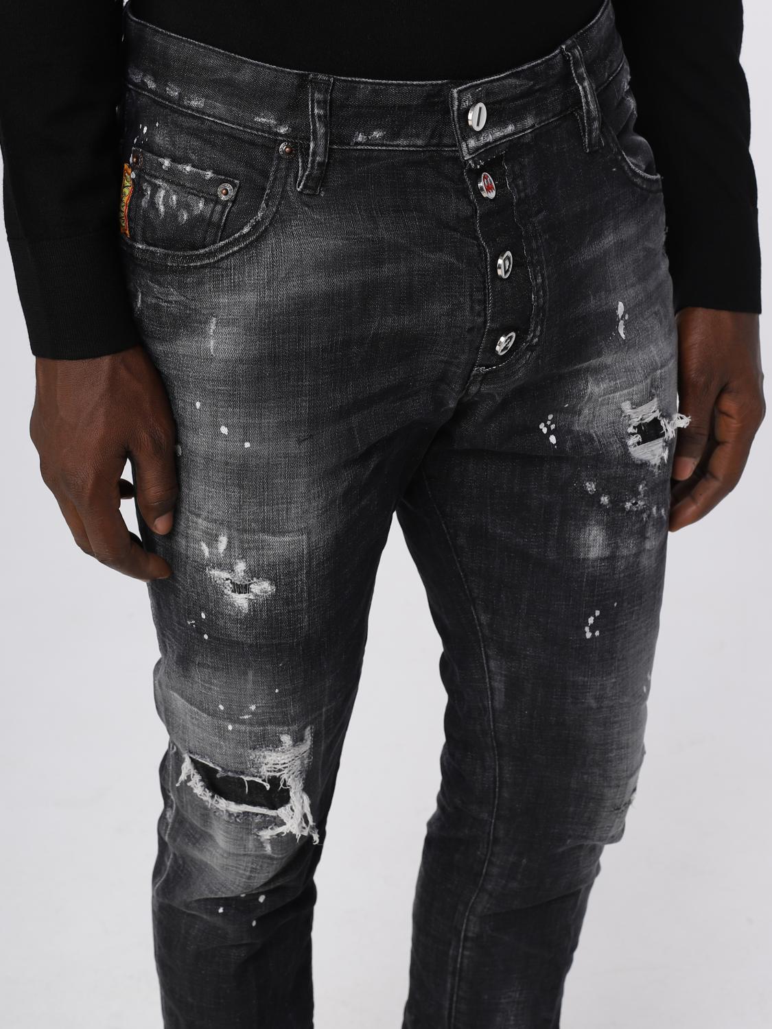Dsquared2 Pac-Man™ x jeans in used denim - Black | S71LB1333S30357