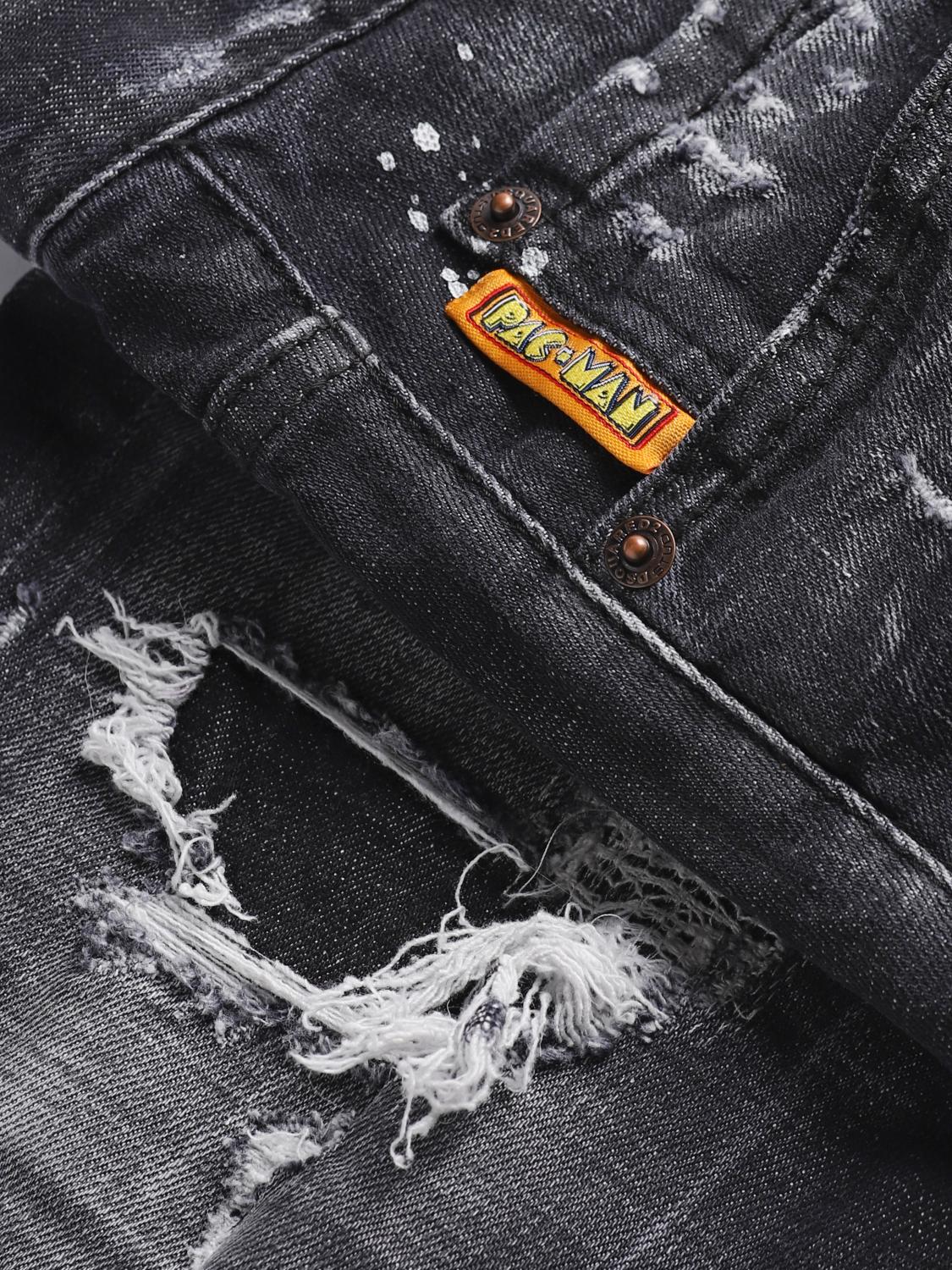 Dsquared2 Pac-Man™ x jeans in used denim - Black | S71LB1333S30357