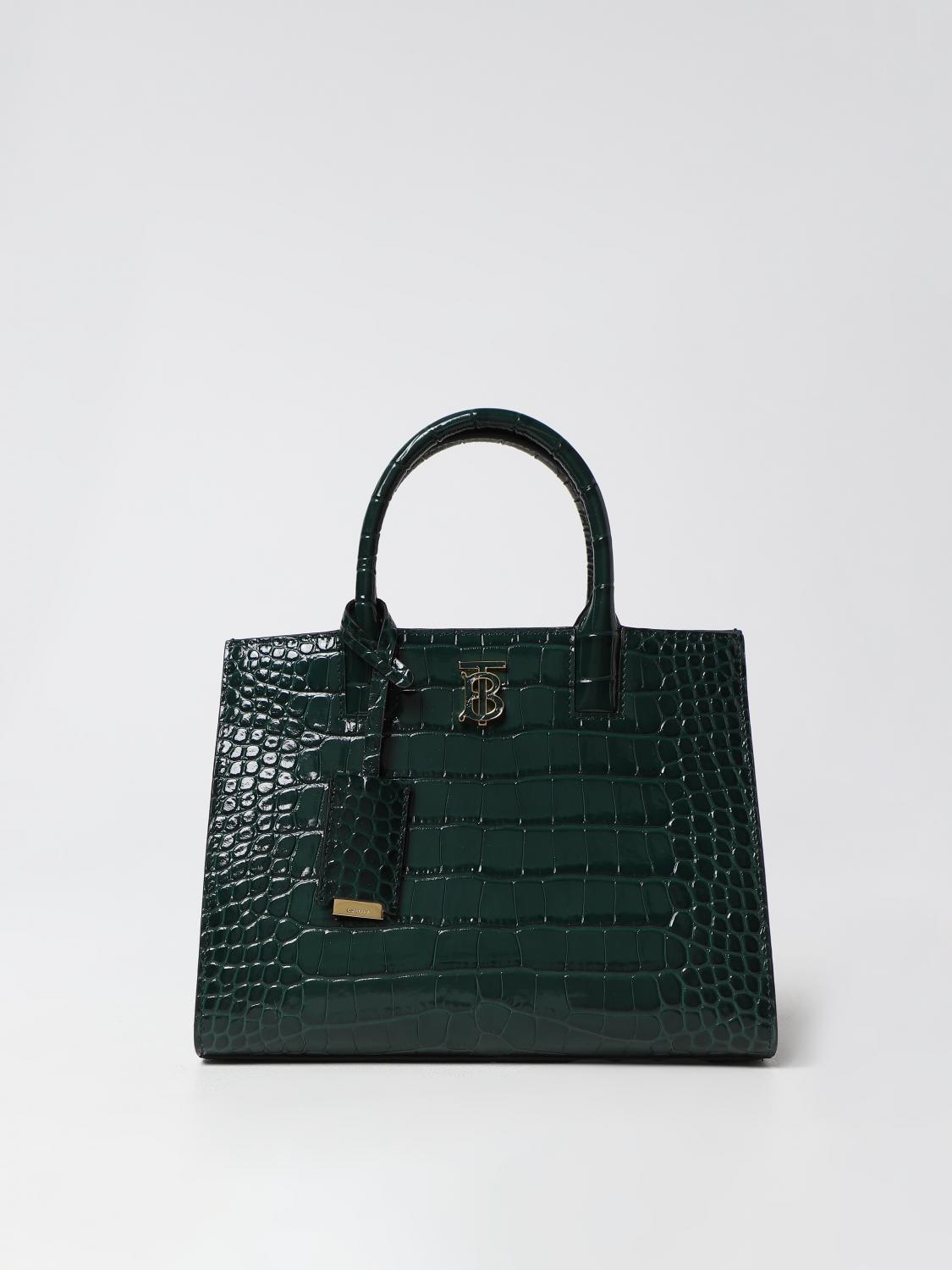 Burberry Frances bag in crocodile print leather - Blue | 8072526