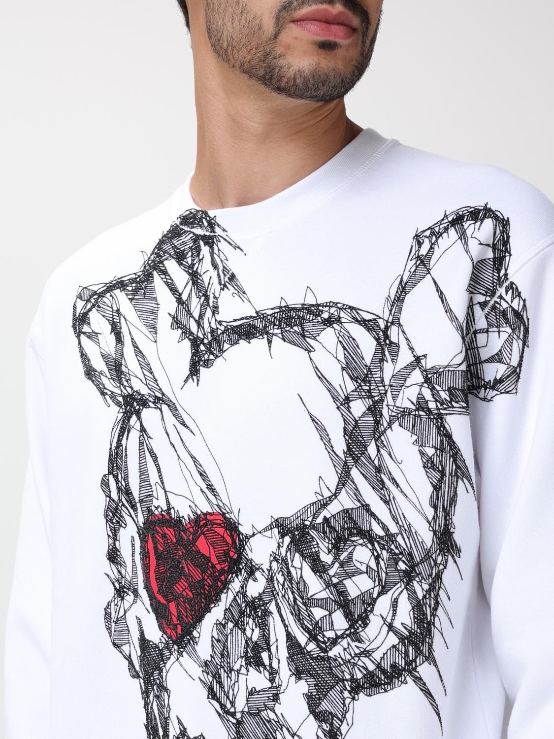 DSQUARED2 SWEATSHIRT: Pullover herren Dsquared2, Weiß - Img 4