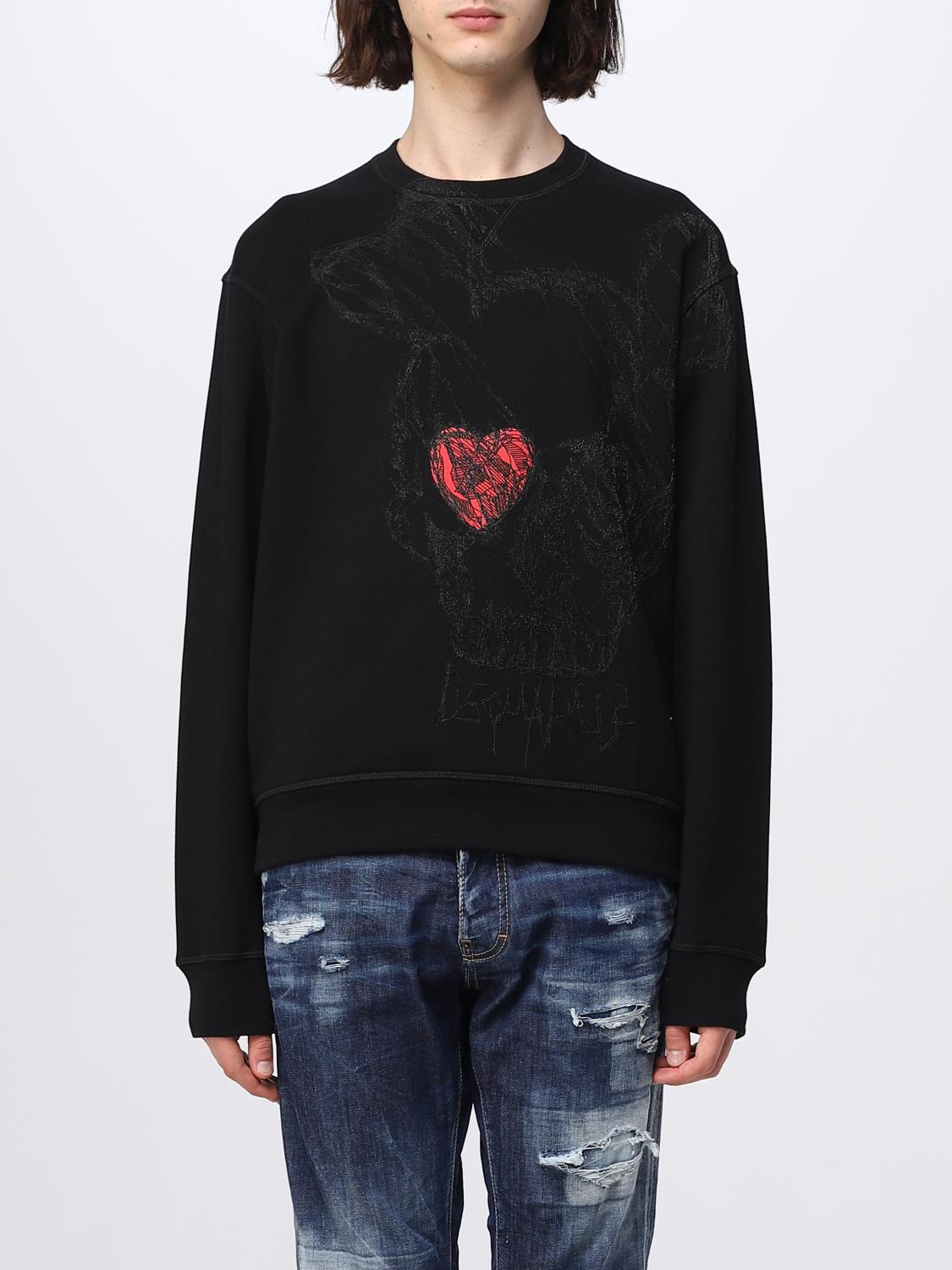 DSQUARED2 SWEATSHIRT: Pullover herren Dsquared2, Schwarz - Img 1