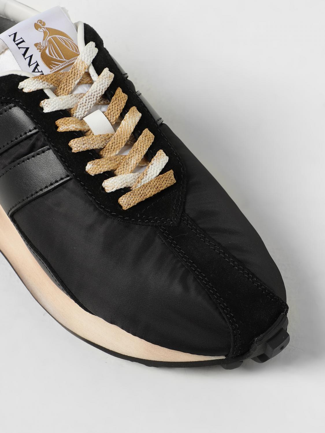 LANVIN: Shoes men - Black | Lanvin sneakers FMSKBRUNNYLOP20