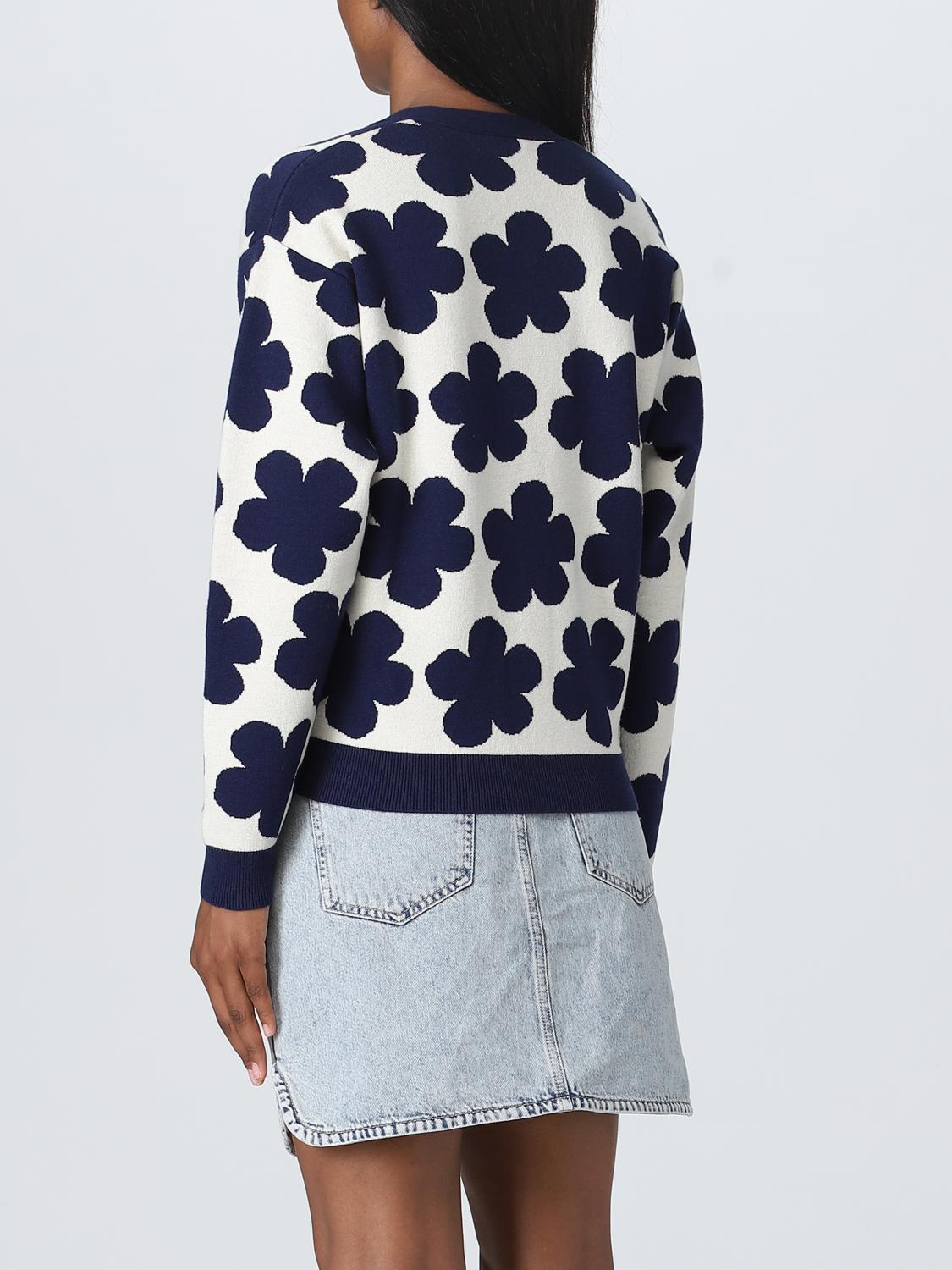 Kenzo Boke Flower cardigan in wool and stretch cotton - White