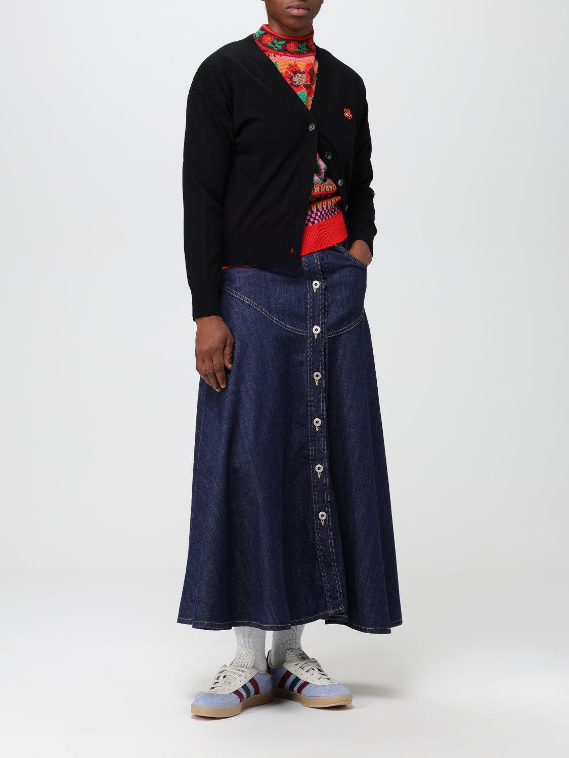 Kenzo Boke Flower cardigan in wool - Black | FD52CA3833LB | GIGLIO.COM