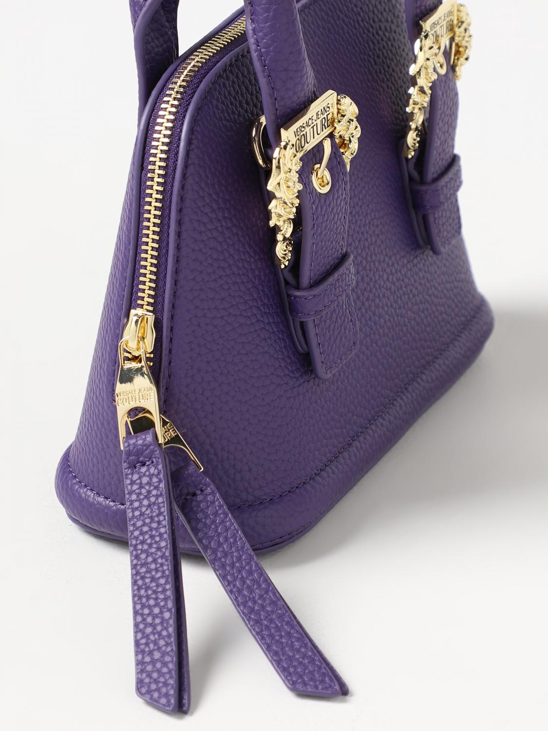 GIANNI VERSACE COUTURE　紫ハンドバッグ　ヴェルサーチ Versace Tag Nappa Bowling Bag Pink | VERSACE US