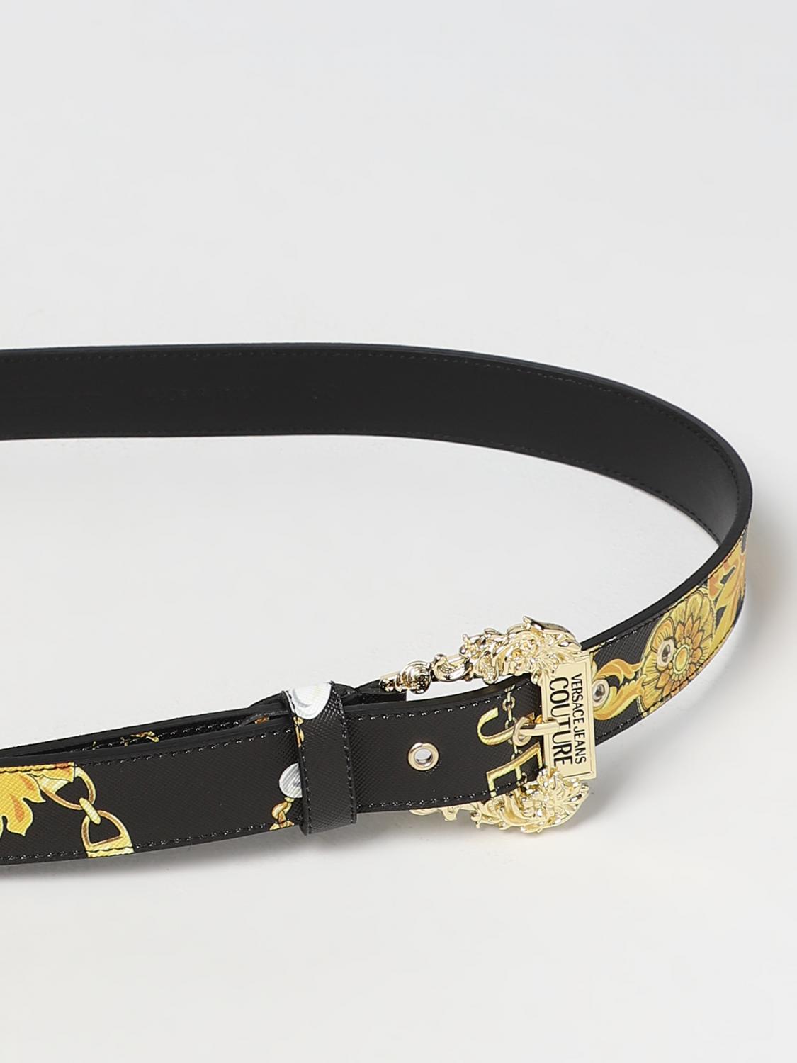 Versace Jeans Couture Baroque belt in saffiano synthetic  display picture 2