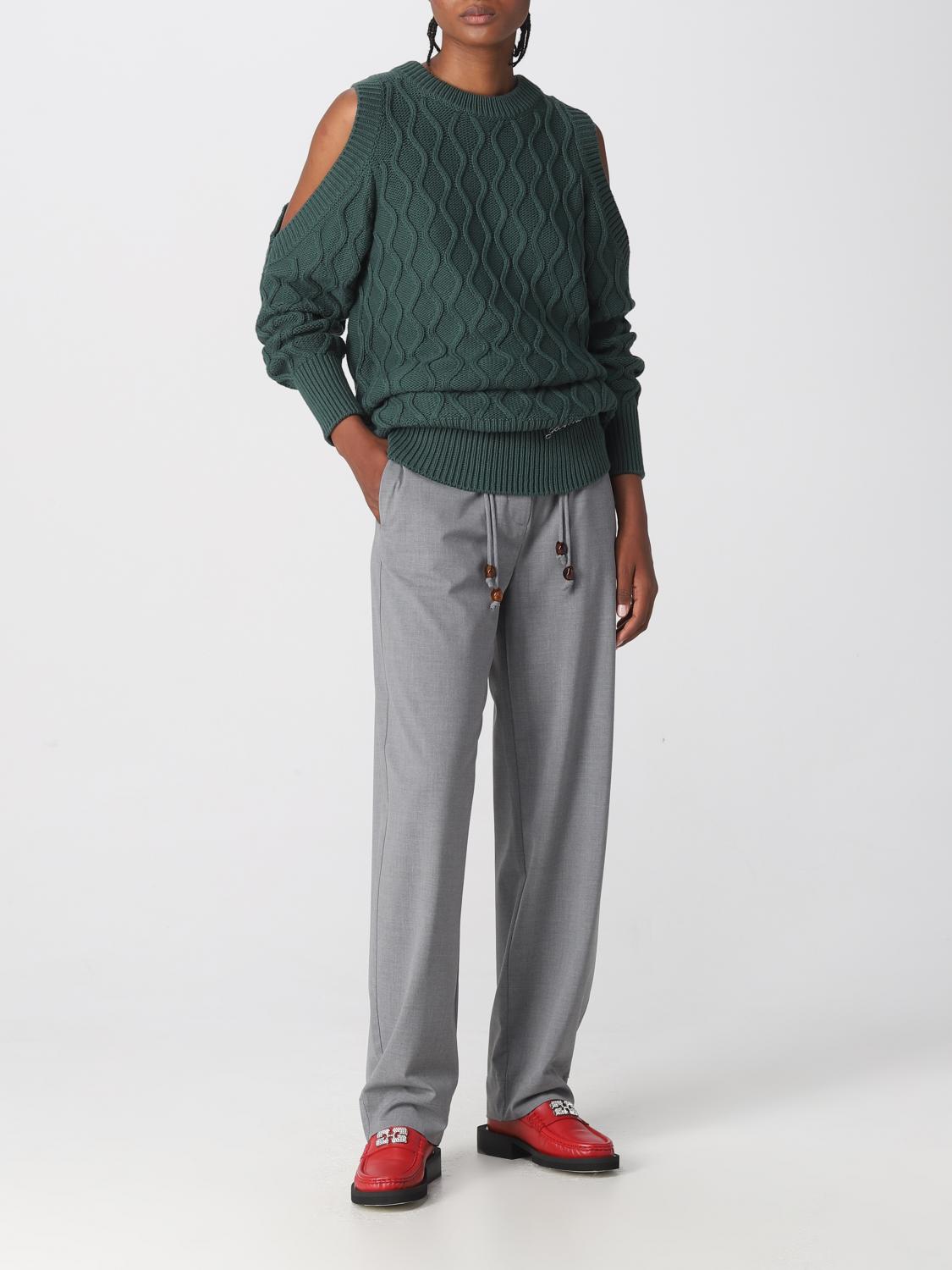 GANNI: pants in LENZING™ ECOVERO™ viscose blend - Grey | Ganni