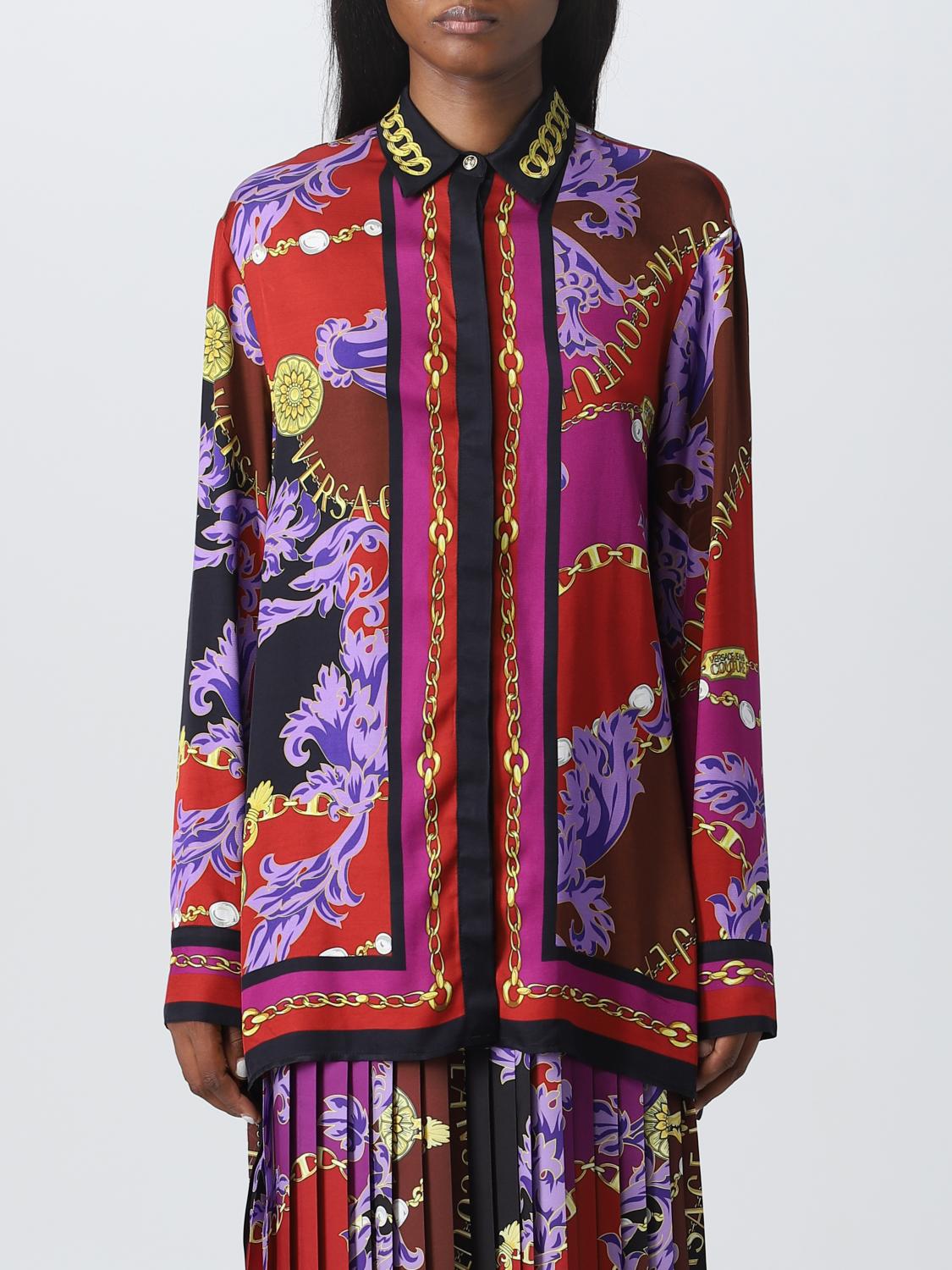 VERSACE JEANS COUTURE SHIRT: Versace Jeans Couture shirt in printed viscose, Multicolor - Img 1