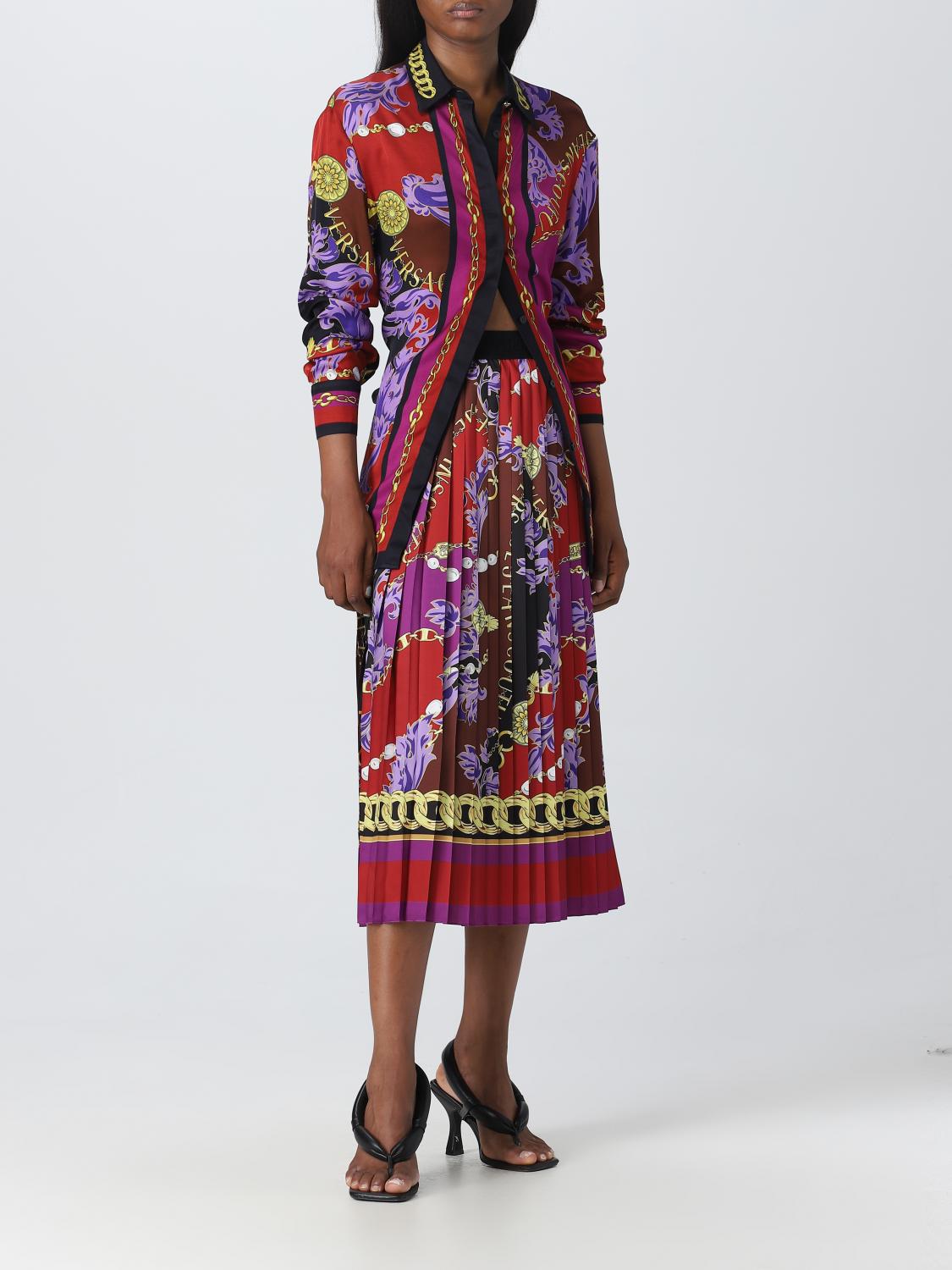 VERSACE JEANS COUTURE SHIRT: Versace Jeans Couture shirt in printed viscose, Multicolor - Img 2