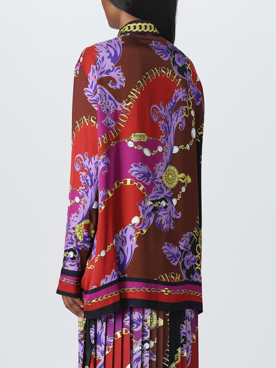 VERSACE JEANS COUTURE SHIRT: Versace Jeans Couture shirt in printed viscose, Multicolor - Img 3